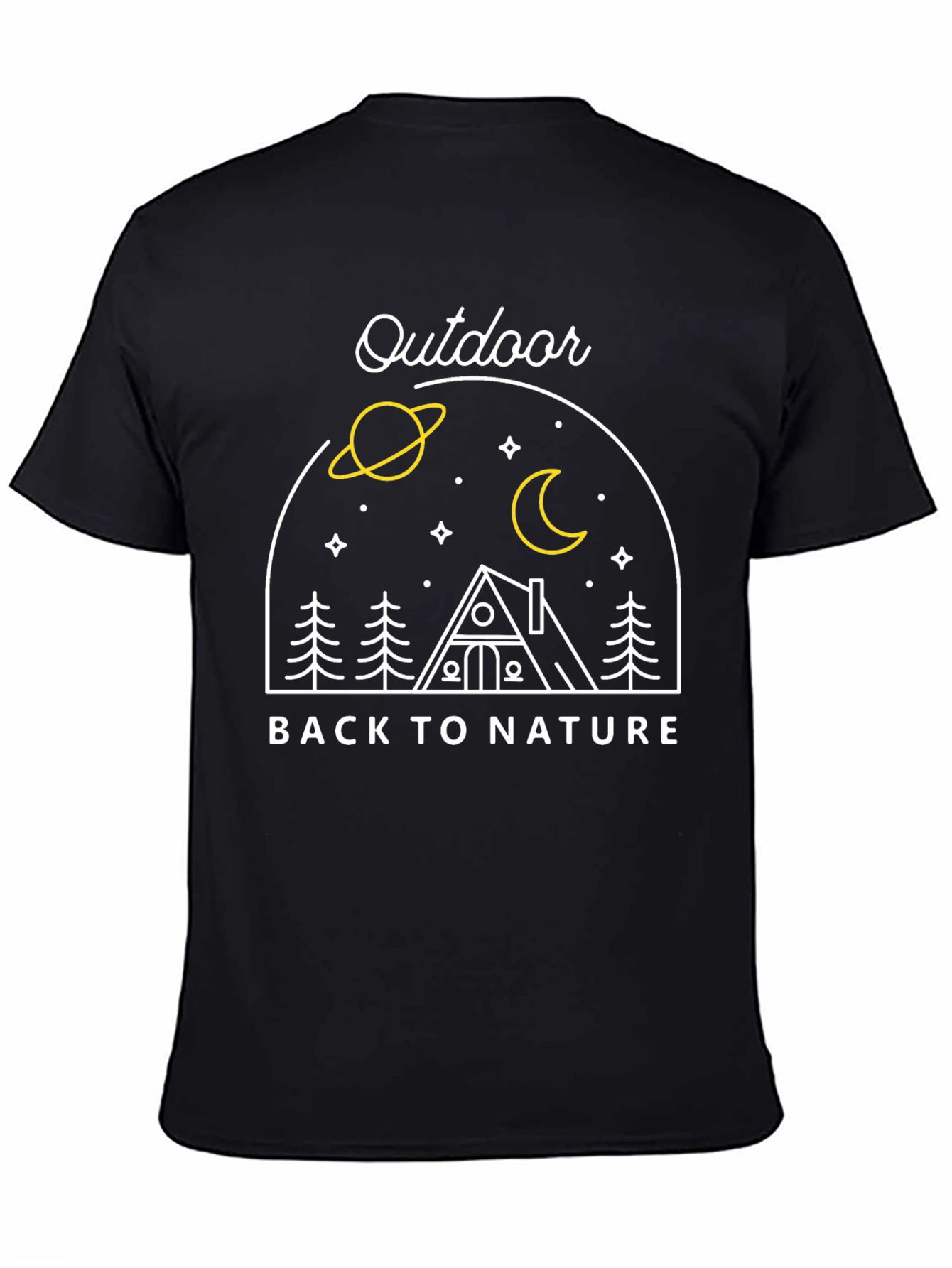 Outdoor Back to Nature Graphic Tee - Black