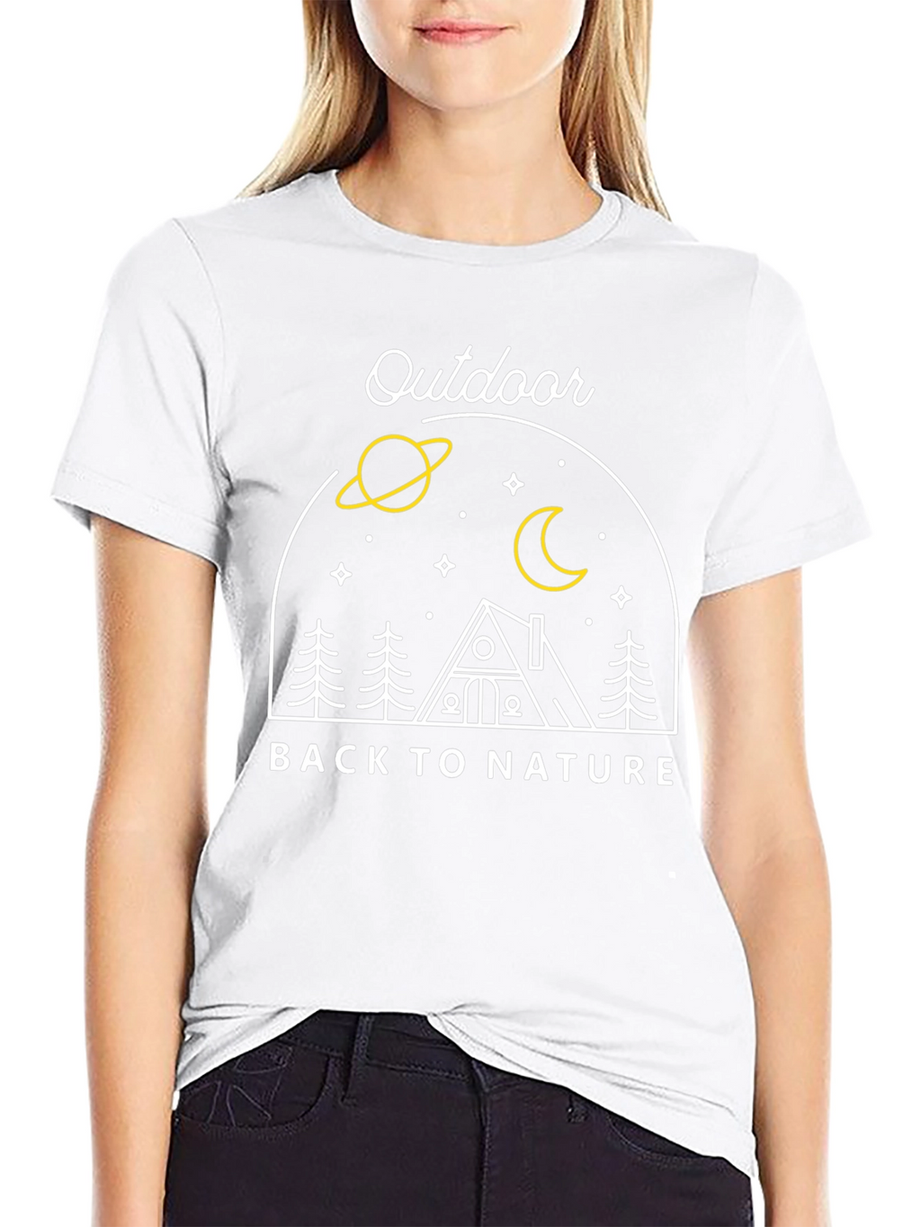 Outdoor Back to Nature Graphic Tee - Black