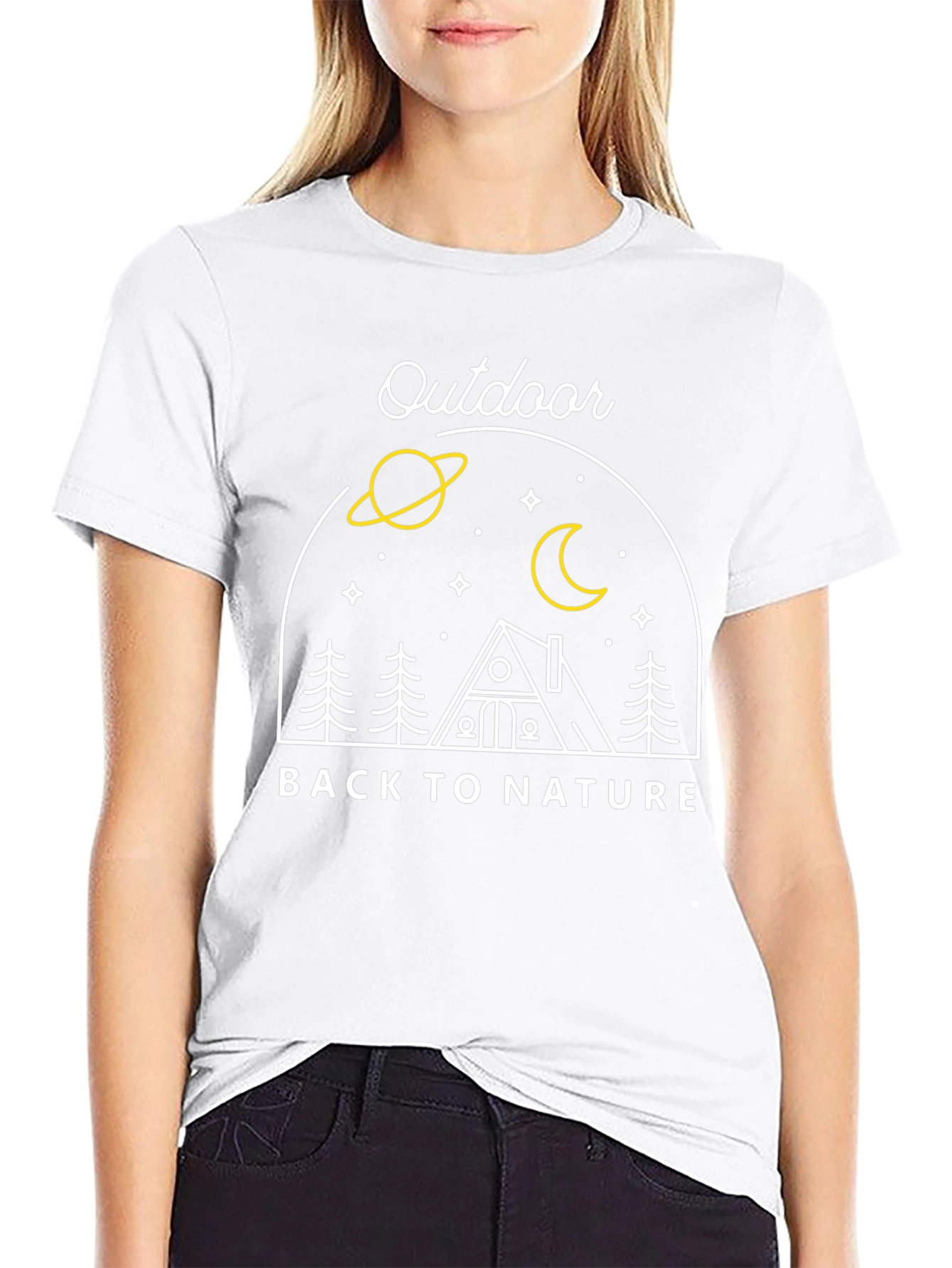 Outdoor Back to Nature Graphic Tee - Black
