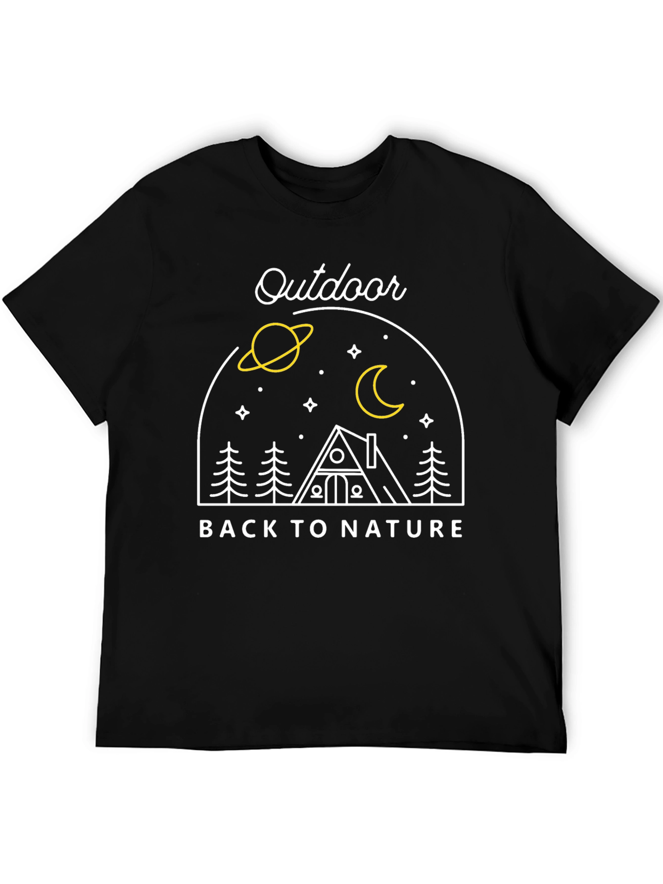 Outdoor Back to Nature Graphic Tee - Black