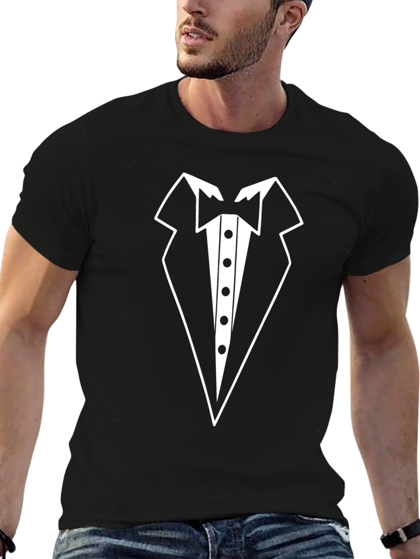 Tuxedo T-Shirt - Novelty Formal Wear Design