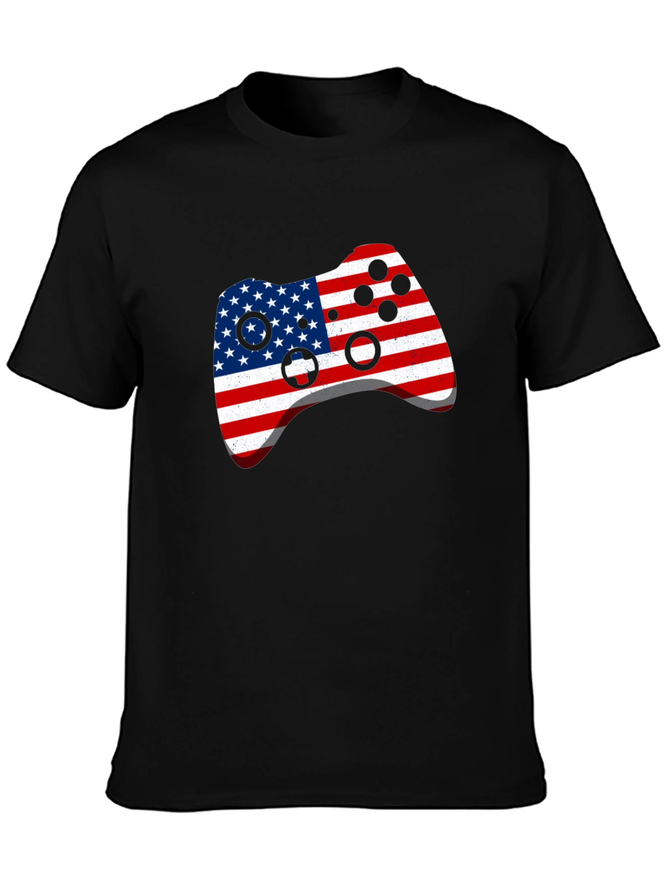 USA Flag Gamer Controller Graphic T-Shirt