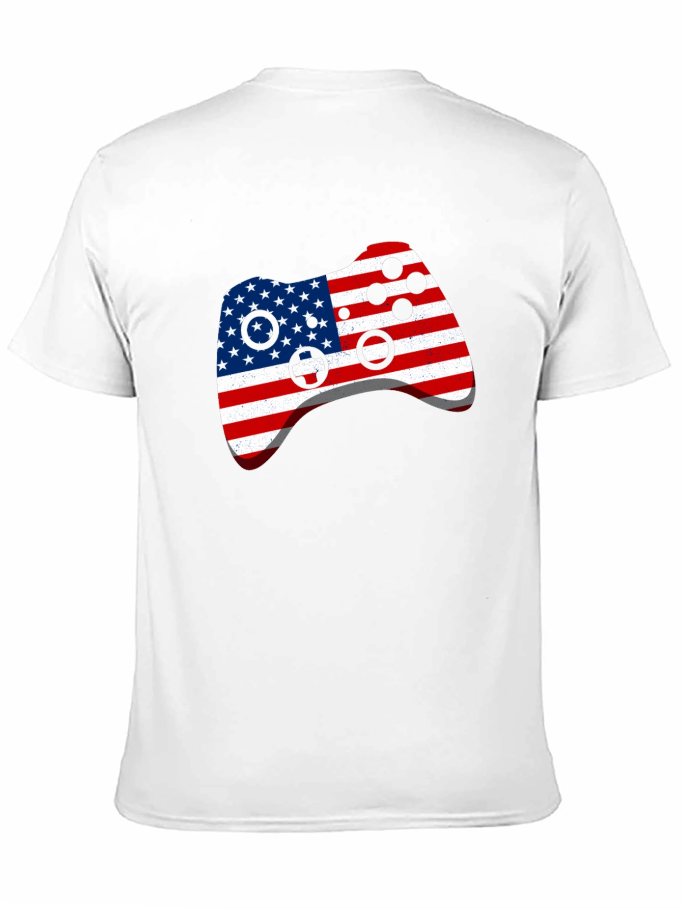 USA Flag Gamer Controller Graphic T-Shirt