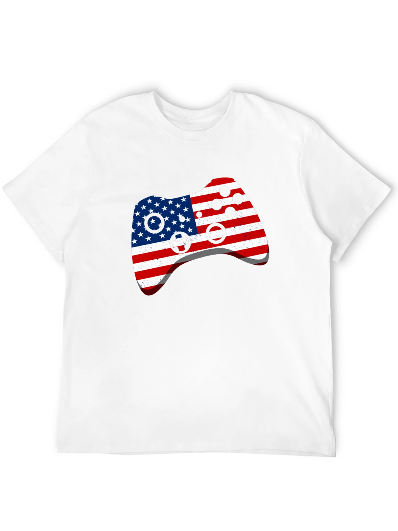 USA Flag Gamer Controller Graphic T-Shirt