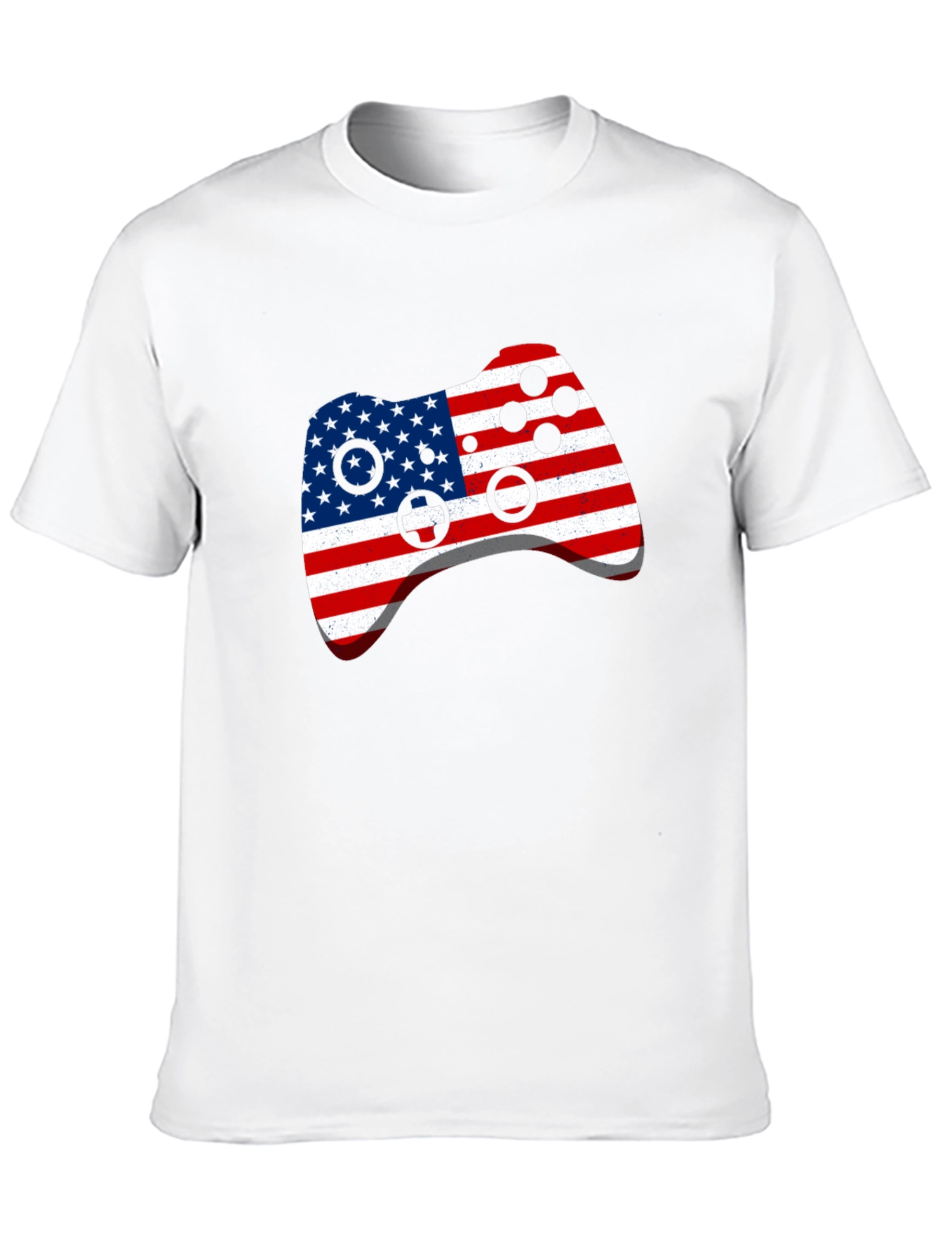 USA Flag Gamer Controller Graphic T-Shirt