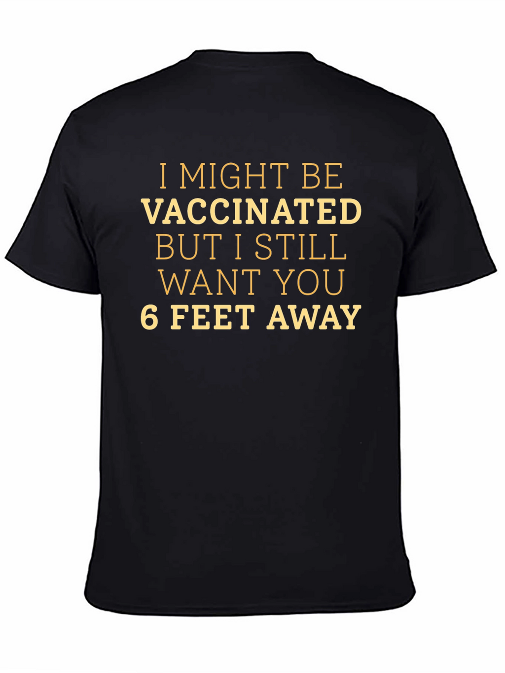 Vaccinated - 6 Feet Away Novelty T-Shirt