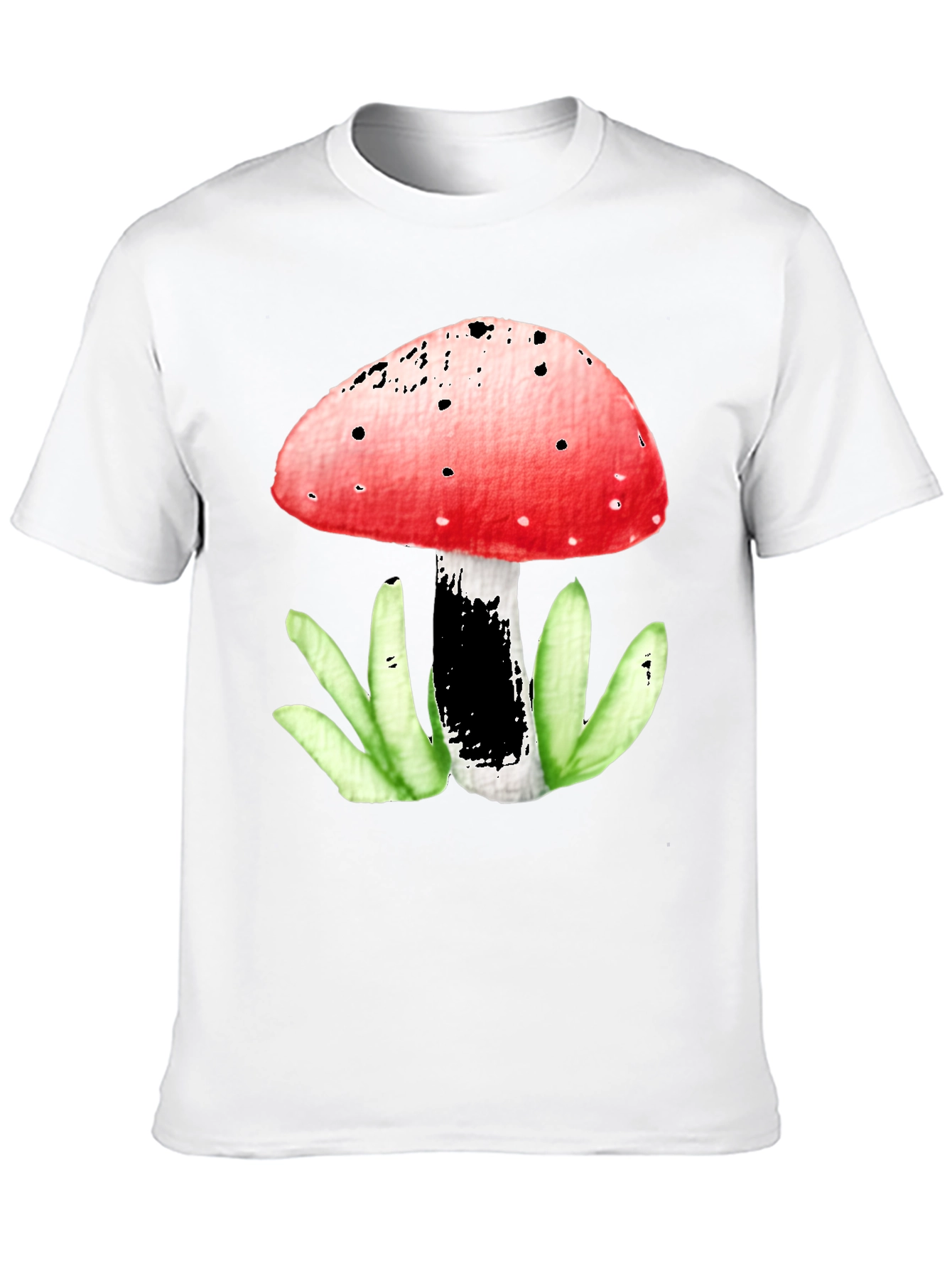 Mushroom Graphic Tee - Funky Red Top