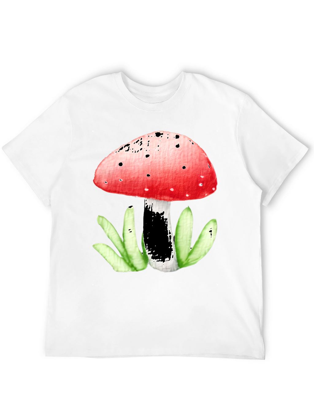 Mushroom Graphic Tee - Funky Red Top