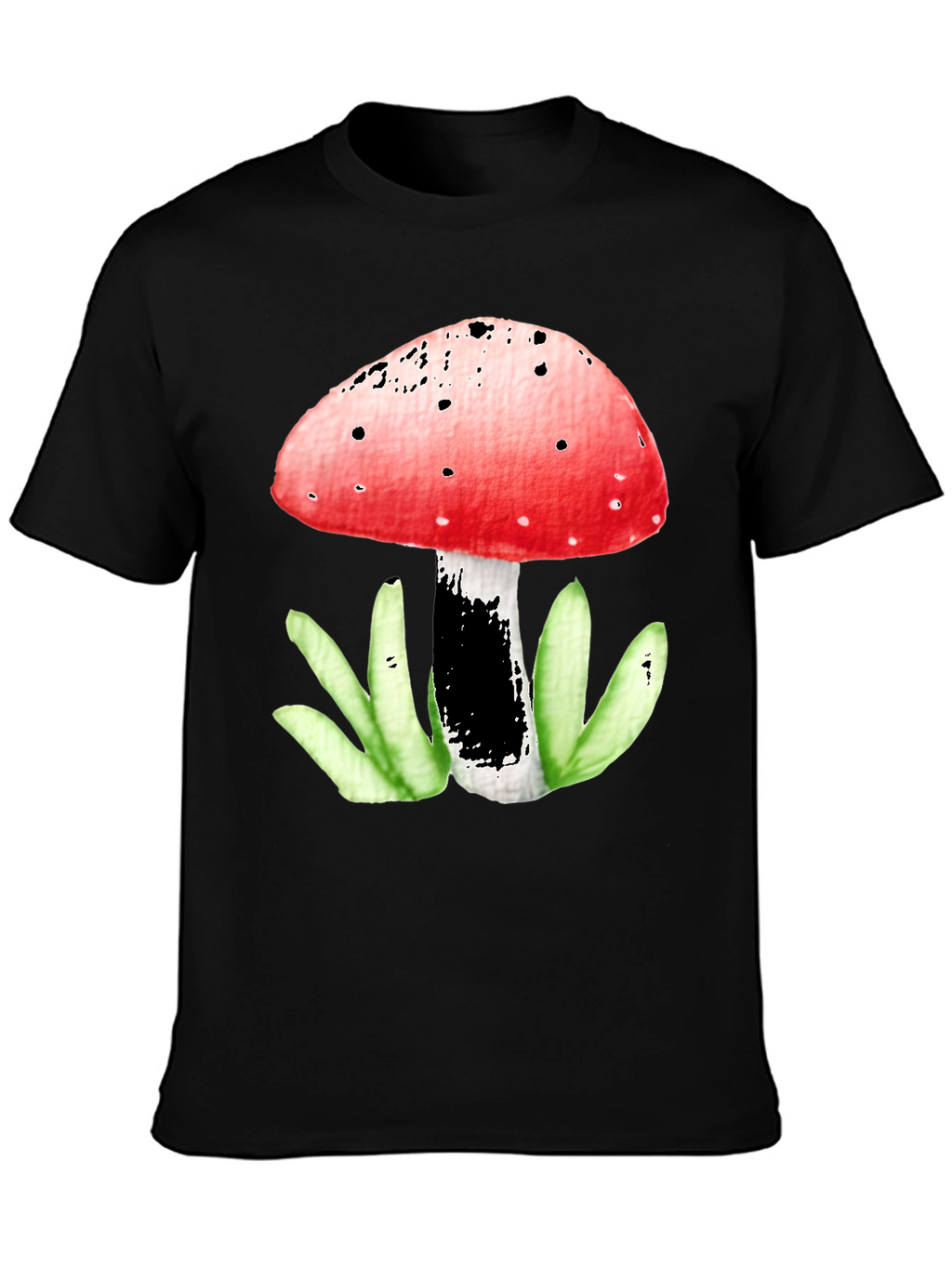 Mushroom Graphic Tee - Funky Red Top