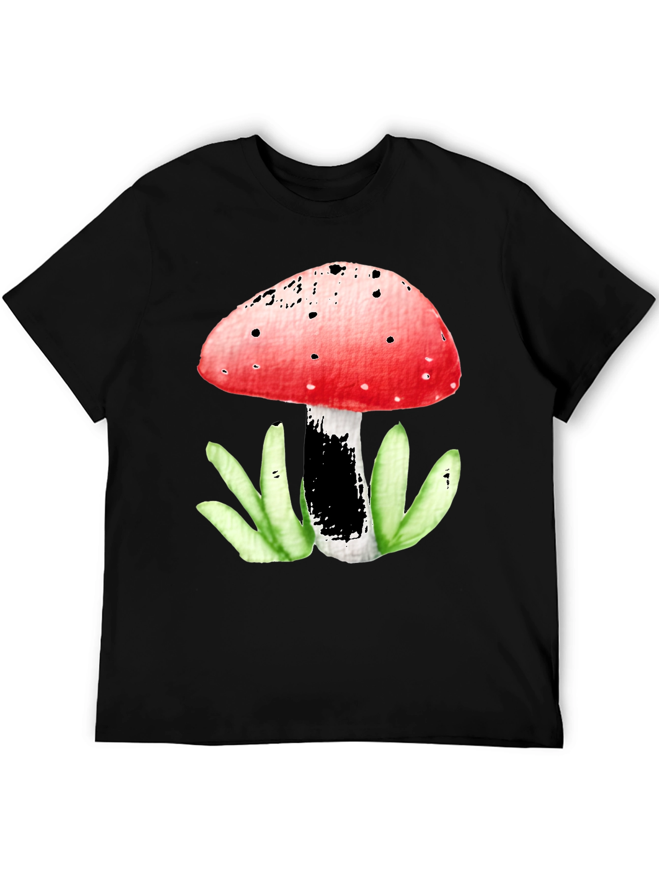 Mushroom Graphic Tee - Funky Red Top