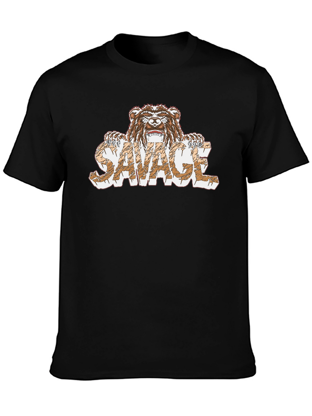 Savage Bear Graphic T-Shirt - Mens Black Tee