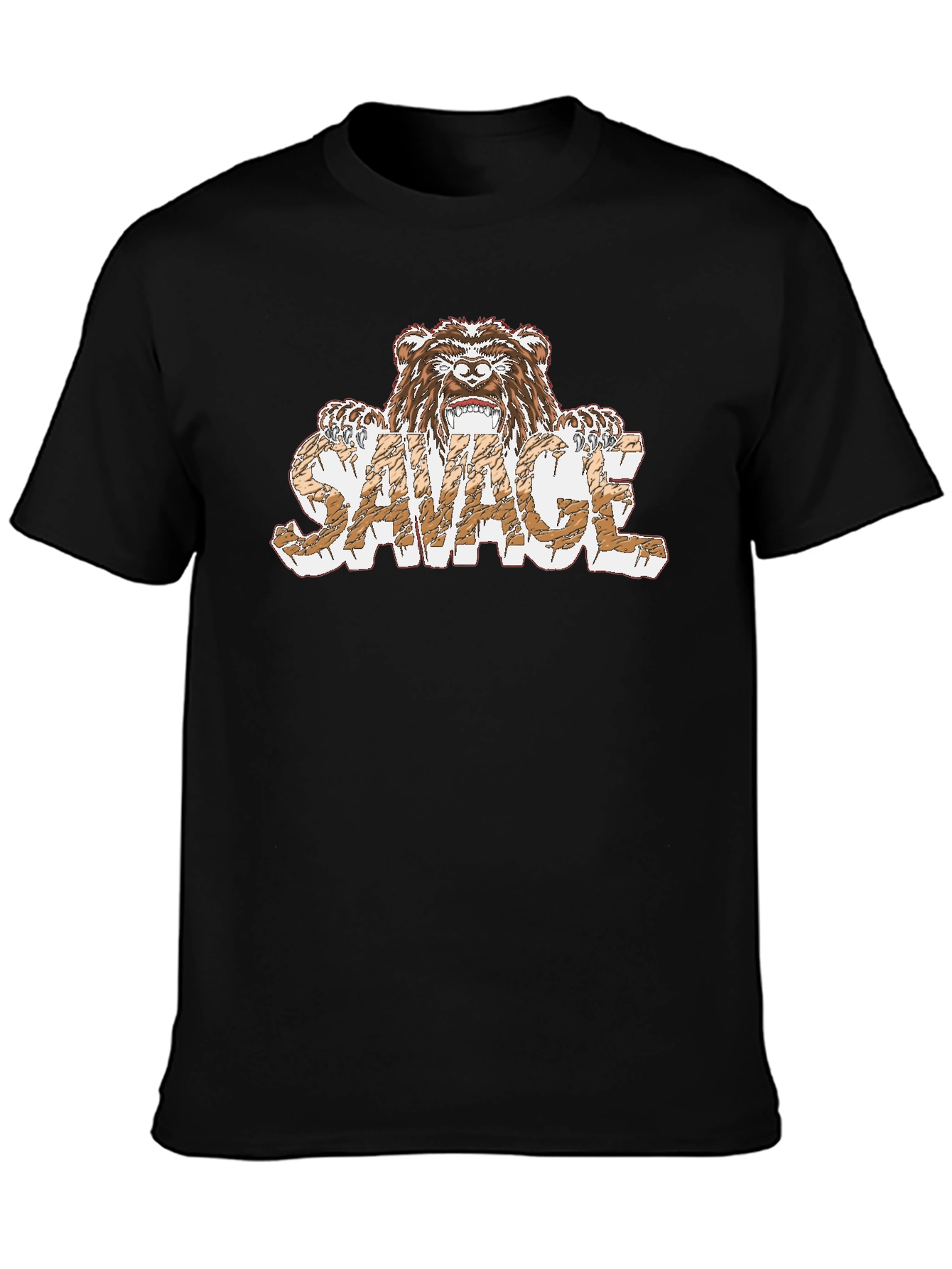 Savage Bear Graphic T-Shirt - Mens Black Tee
