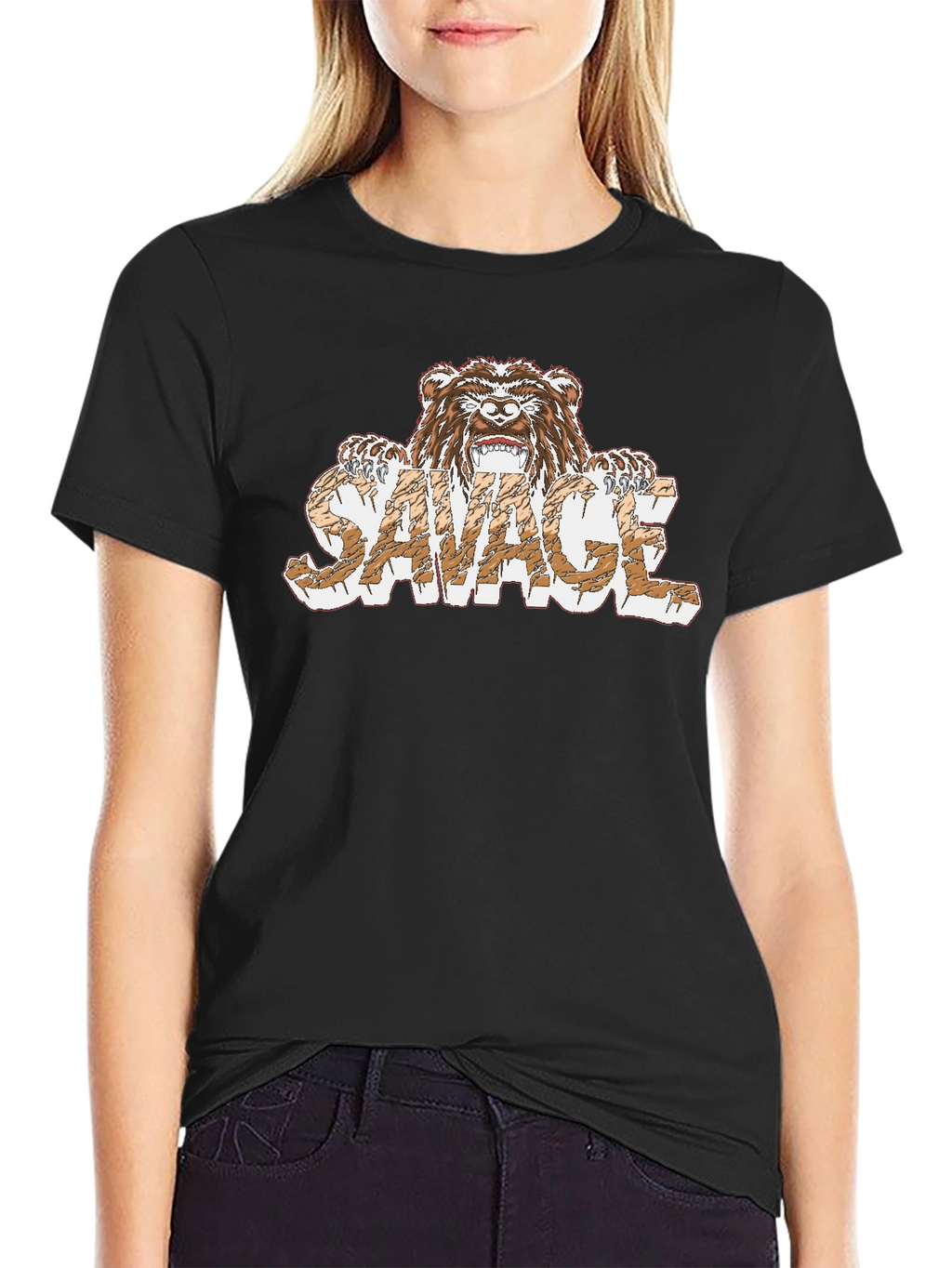 Savage Bear Graphic T-Shirt - Mens Black Tee