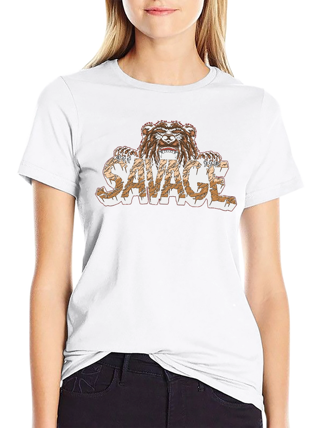 Savage Bear Graphic T-Shirt - Mens Black Tee