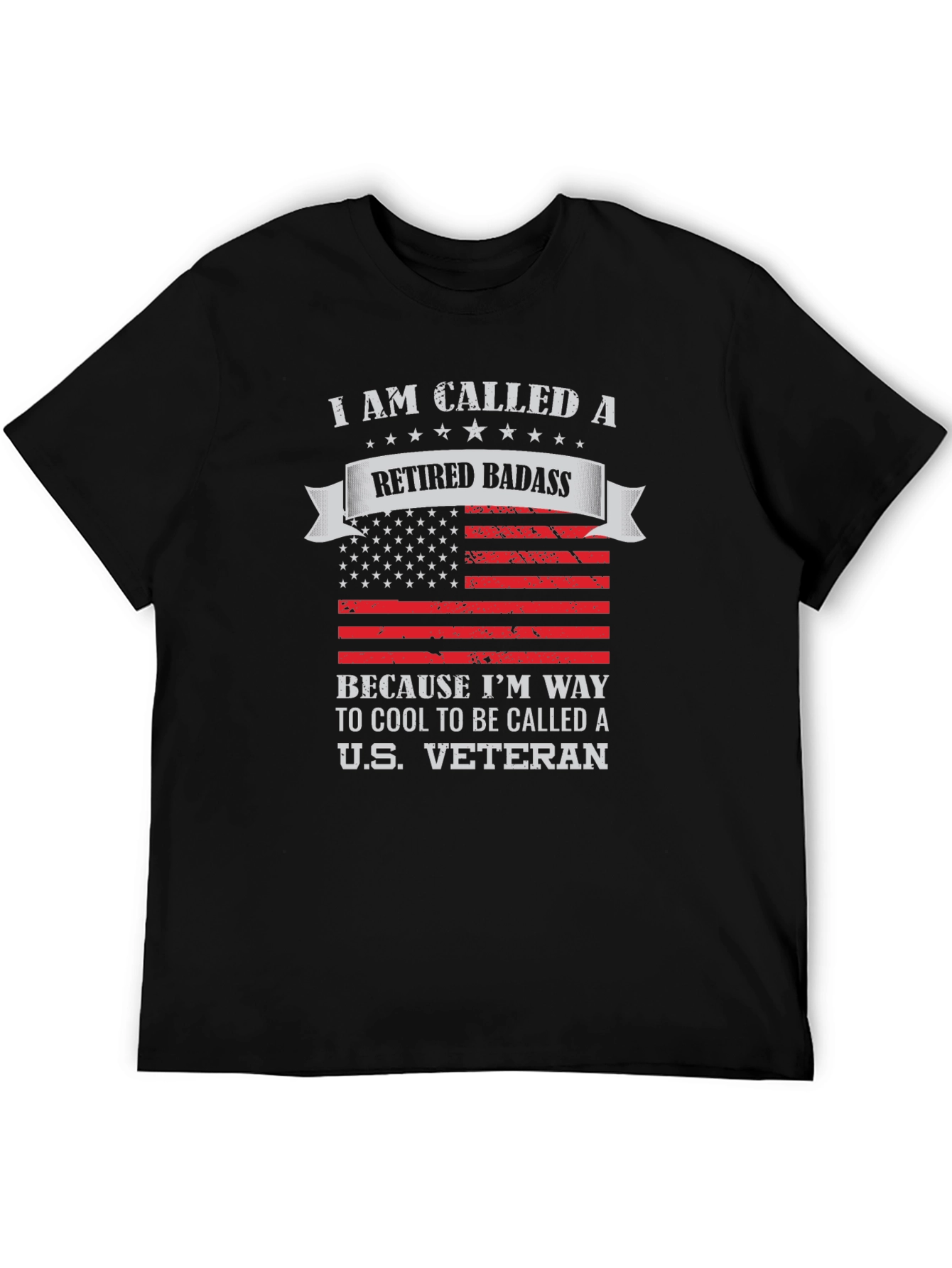 Retired Badass Veteran Graphic T-Shirt