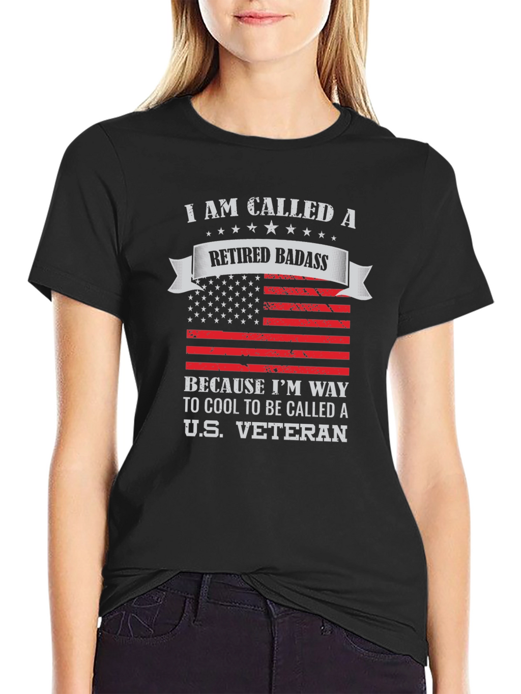 Retired Badass Veteran Graphic T-Shirt