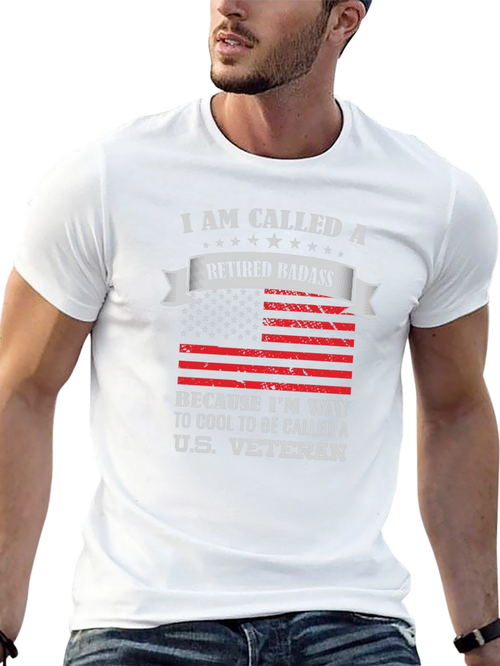 Retired Badass Veteran Graphic T-Shirt