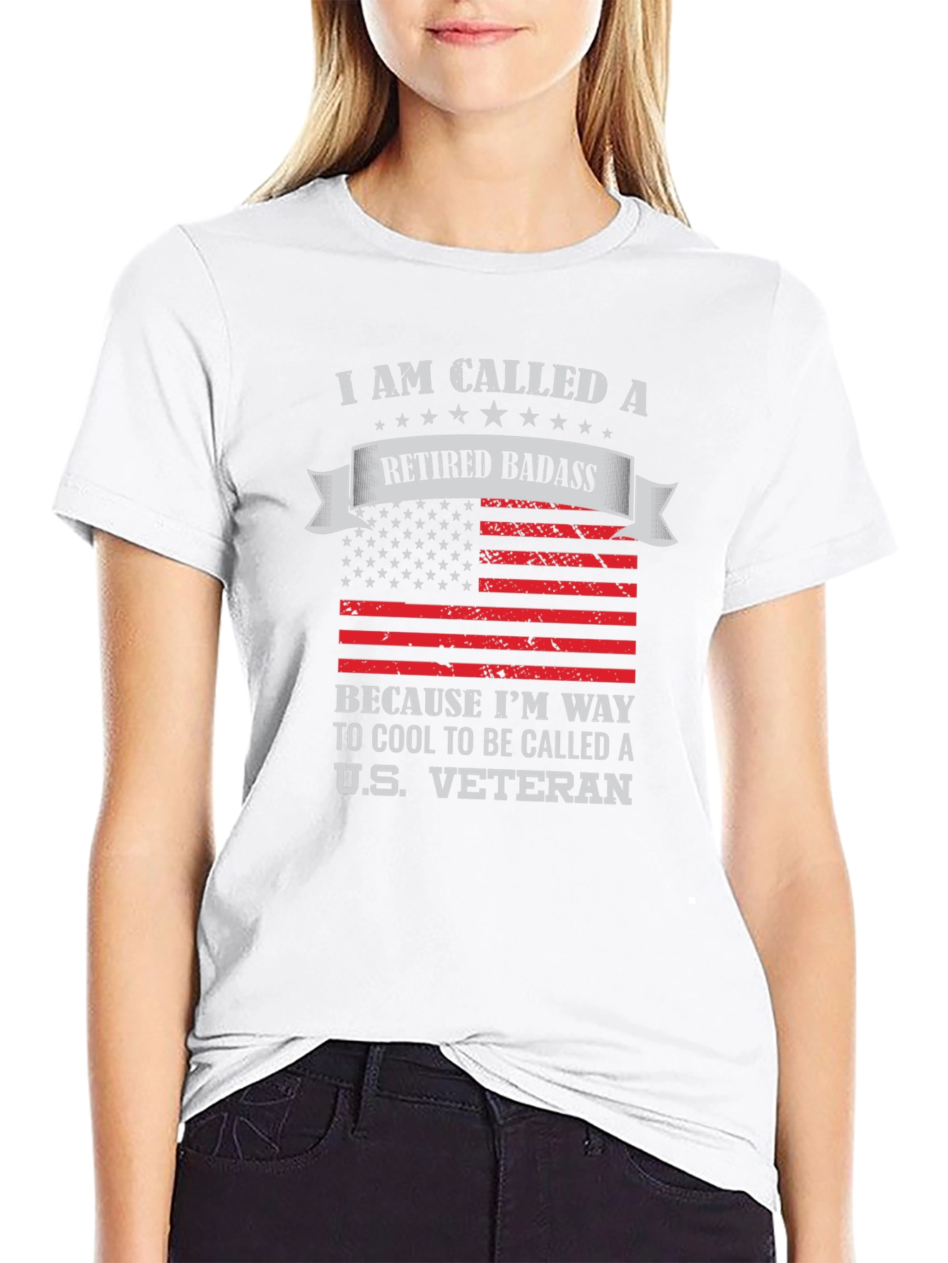 Retired Badass Veteran Graphic T-Shirt