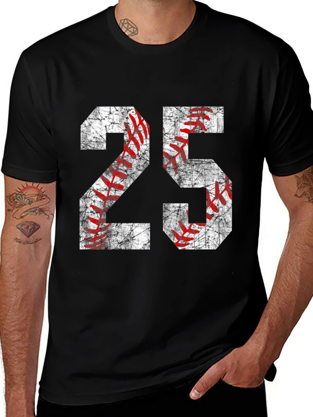 Baseball Number 25 Graphic T-Shirt