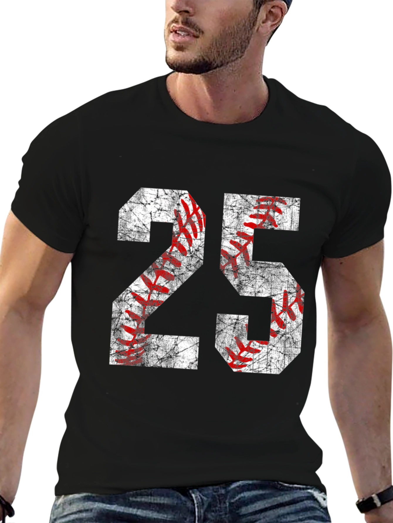 Baseball Number 25 Graphic T-Shirt