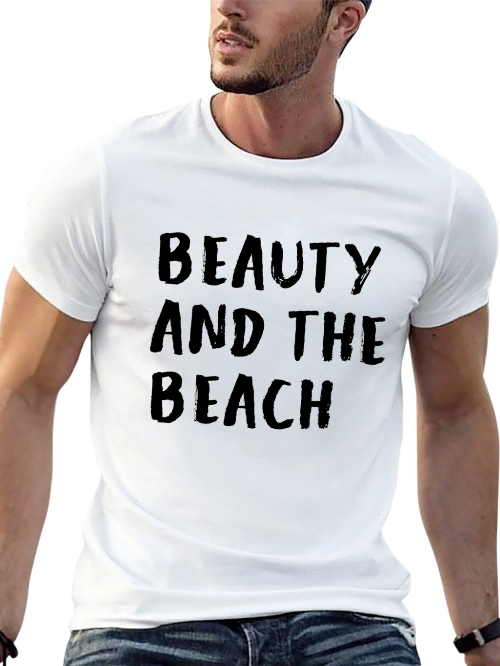 Beauty and the Beach Graphic T-Shirt - Black