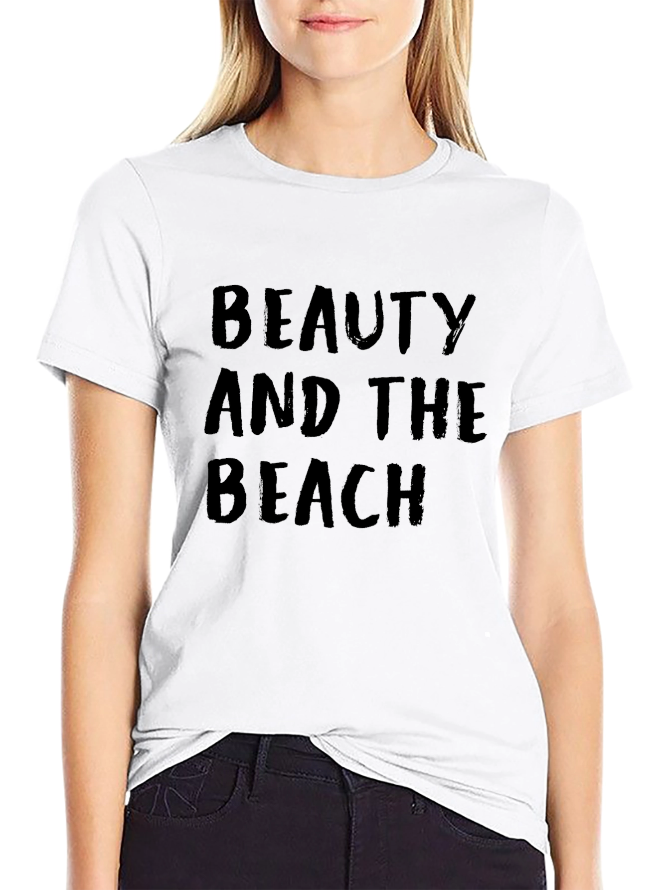 Beauty and the Beach Graphic T-Shirt - Black