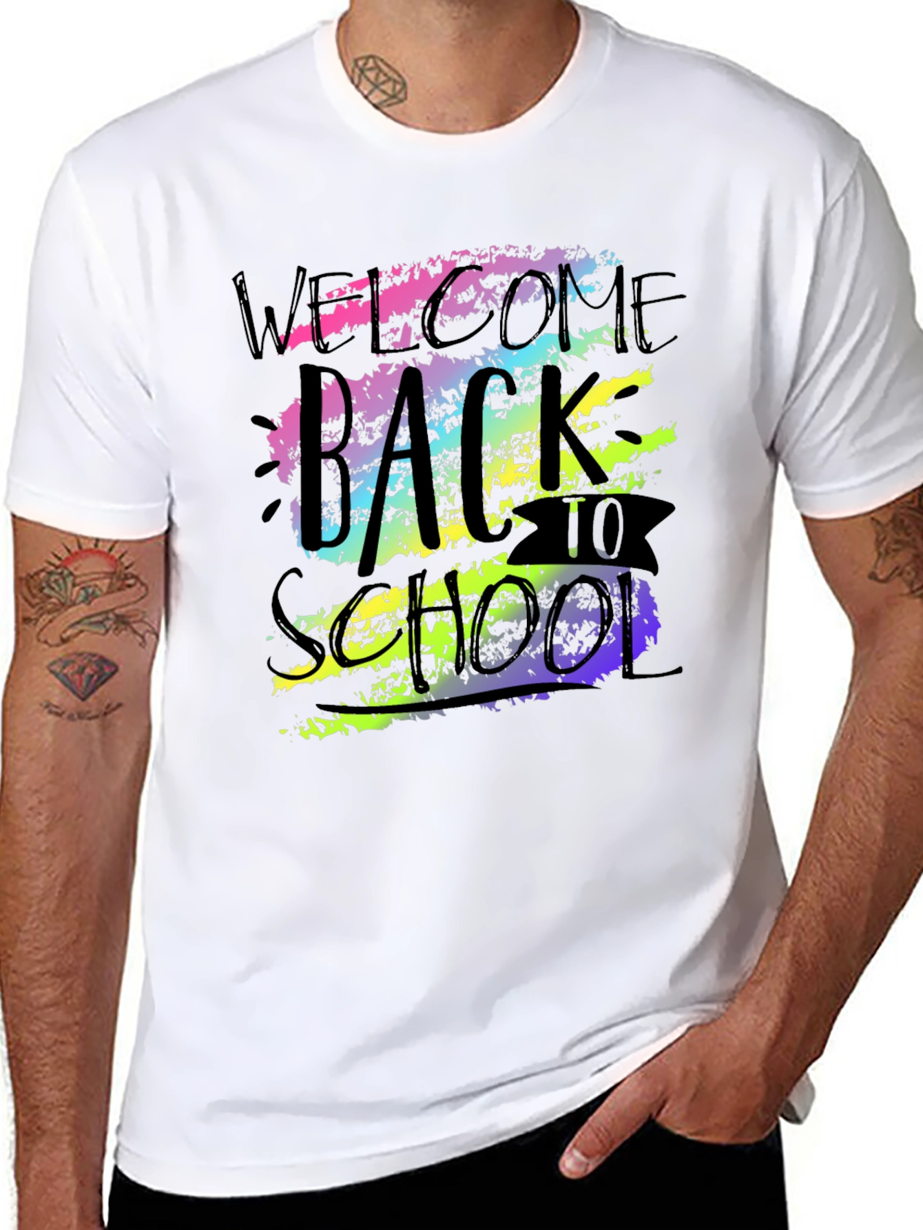 Welcome Back To School Graphic Tee - Black