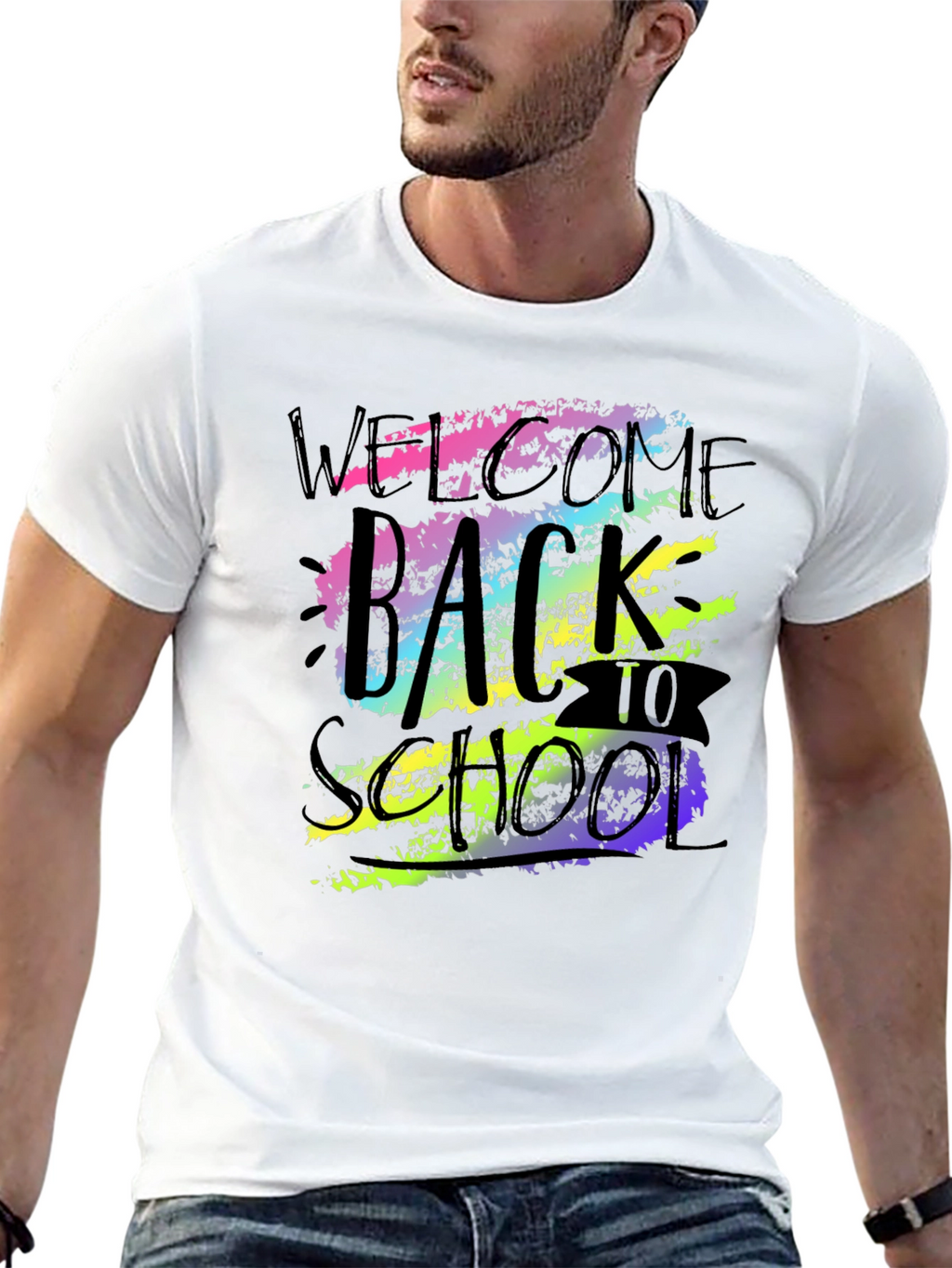 Welcome Back To School Graphic Tee - Black