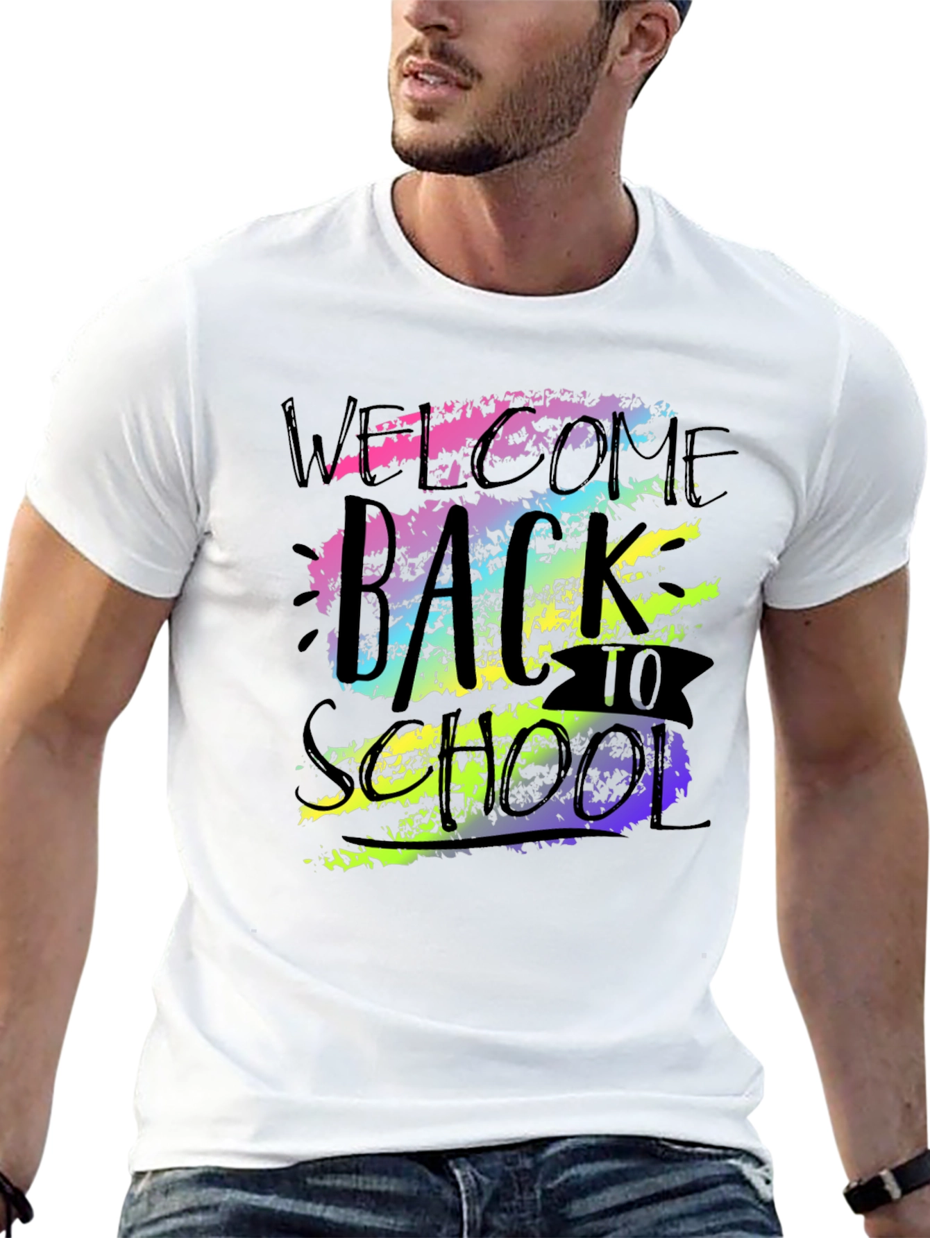Welcome Back To School Graphic Tee - Black