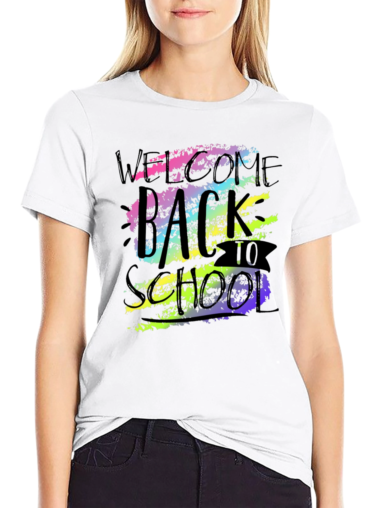 Welcome Back To School Graphic Tee - Black