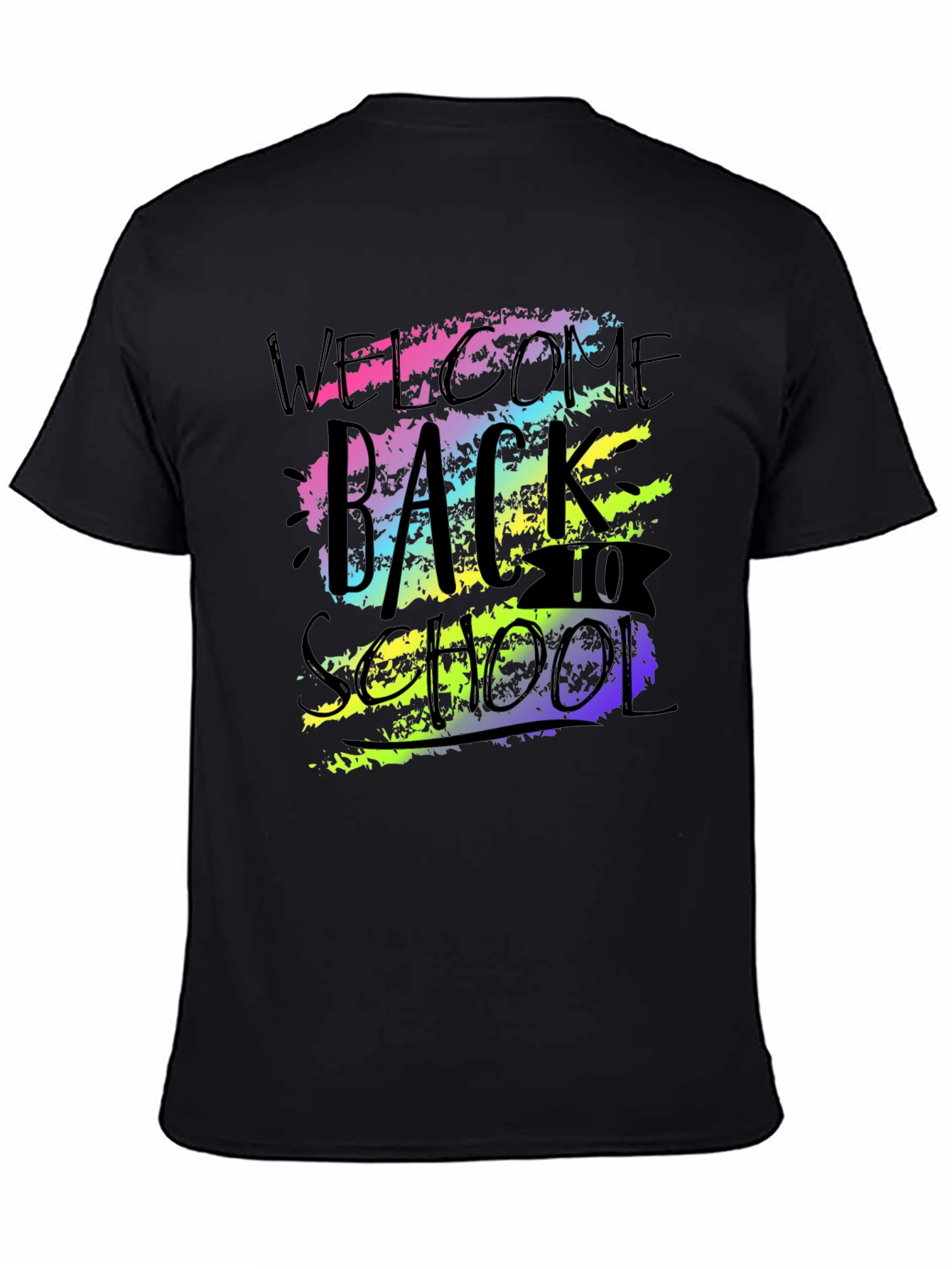 Welcome Back To School Graphic Tee - Black