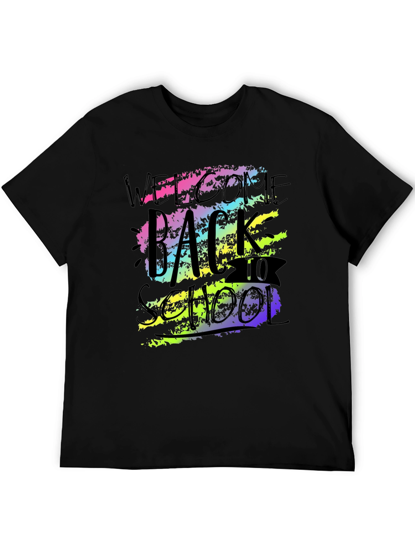 Welcome Back To School Graphic Tee - Black
