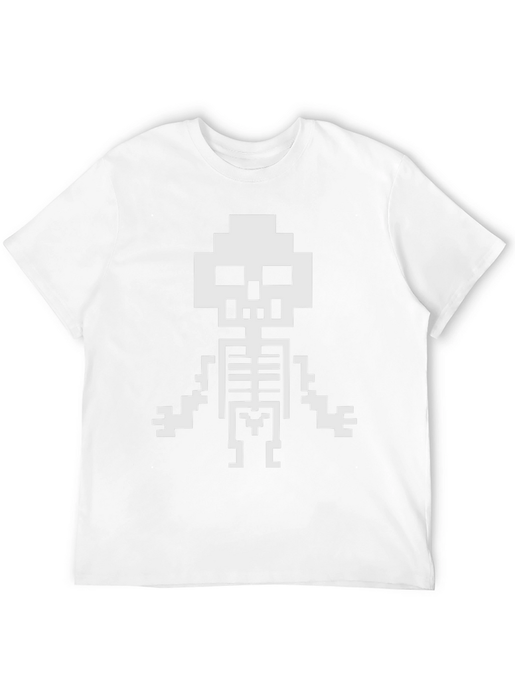 Pixel Skeleton Black Graphic Tee