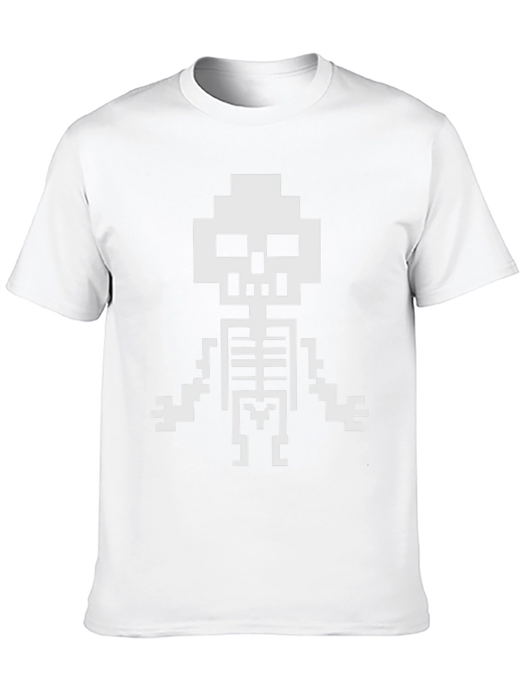 Pixel Skeleton Black Graphic Tee