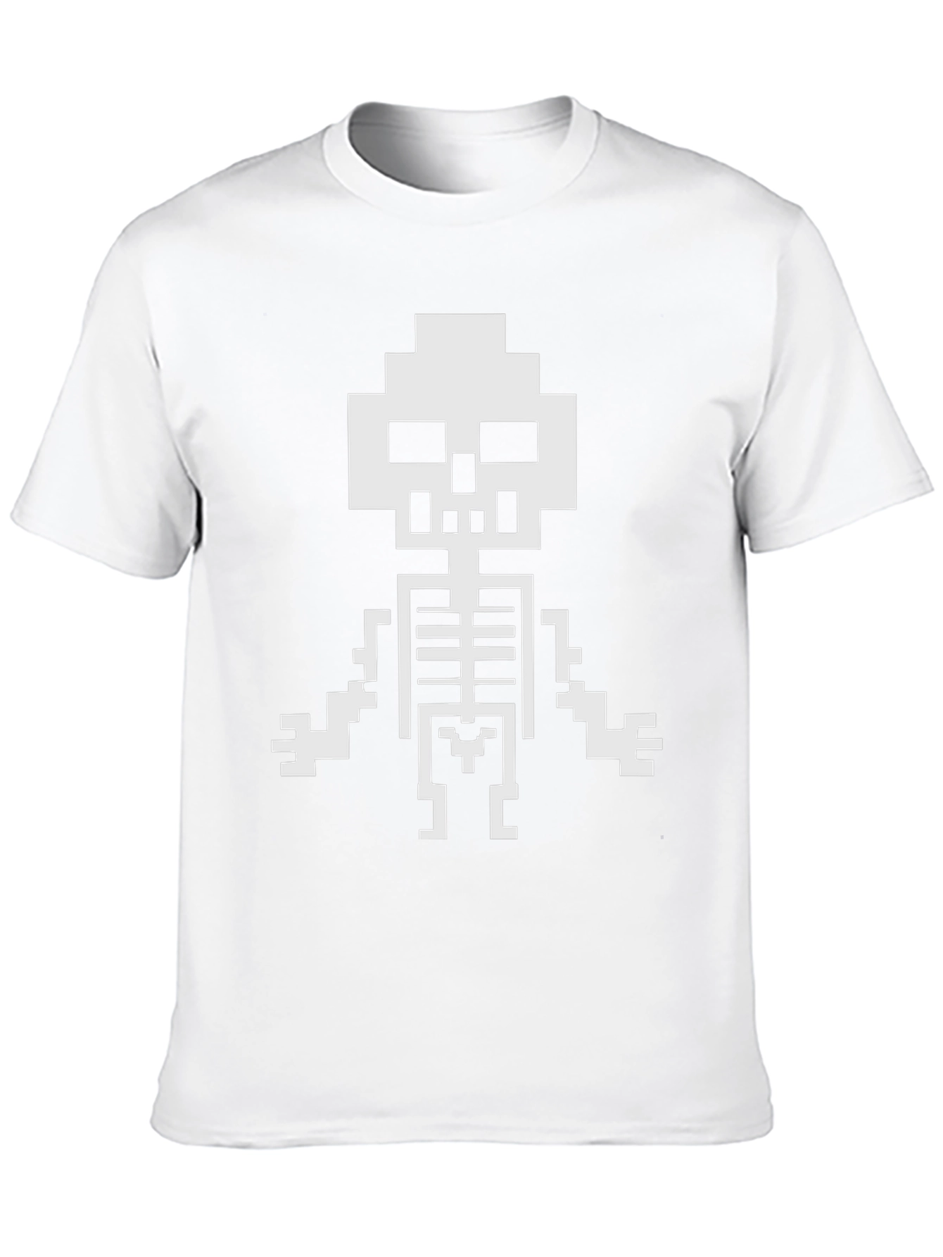 Pixel Skeleton Black Graphic Tee