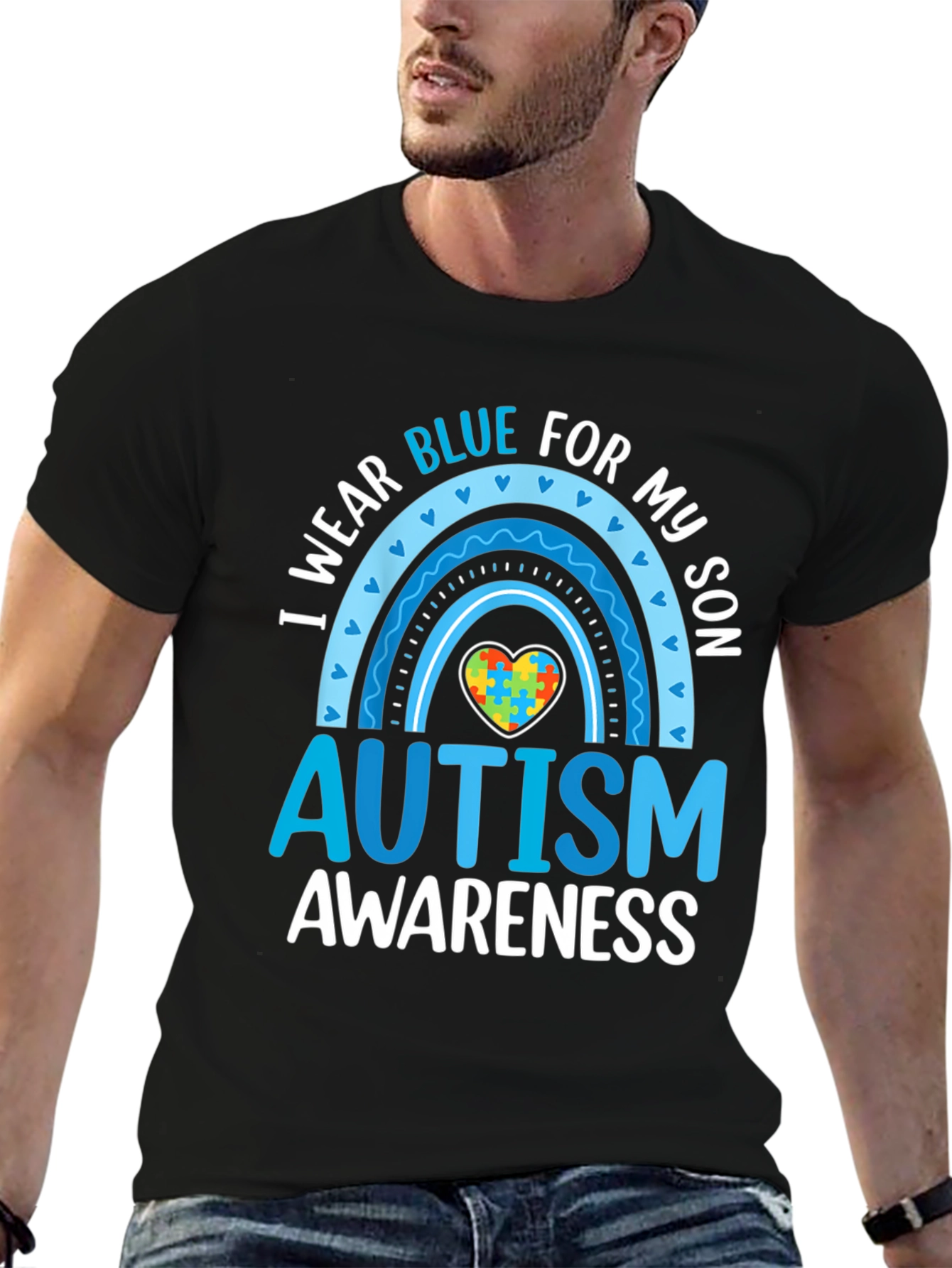 Autism Awareness Tee - I Wear Blue For My Son
