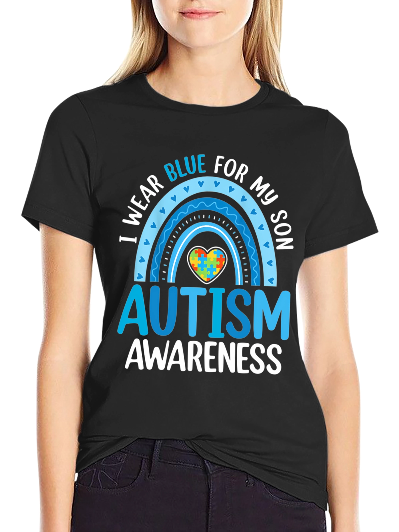 Autism Awareness Tee - I Wear Blue For My Son