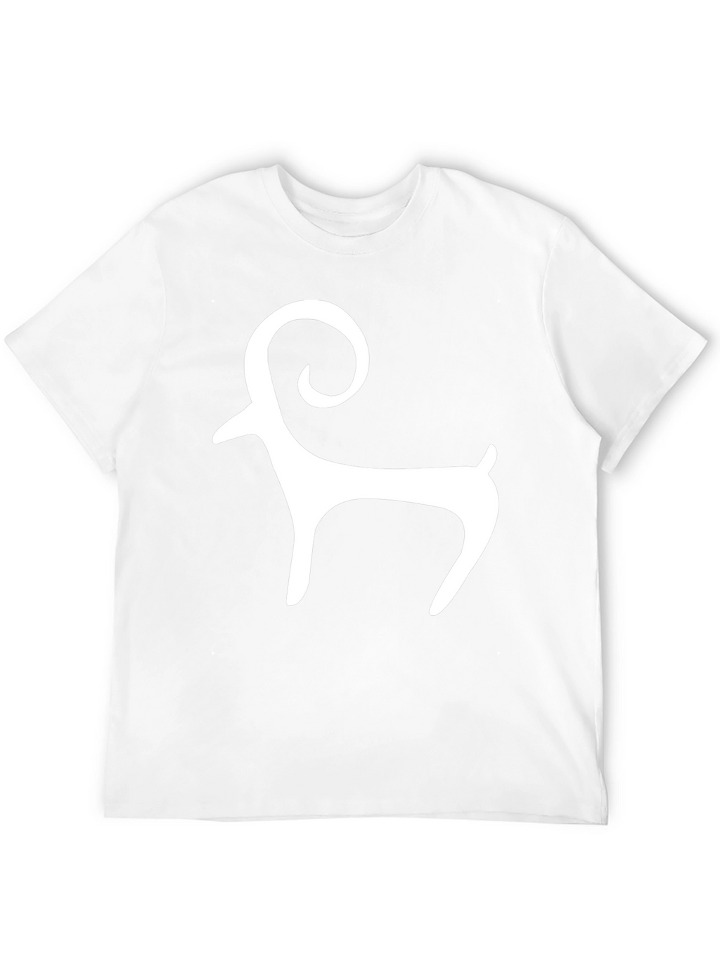 Black Tee with White Ram Graphic