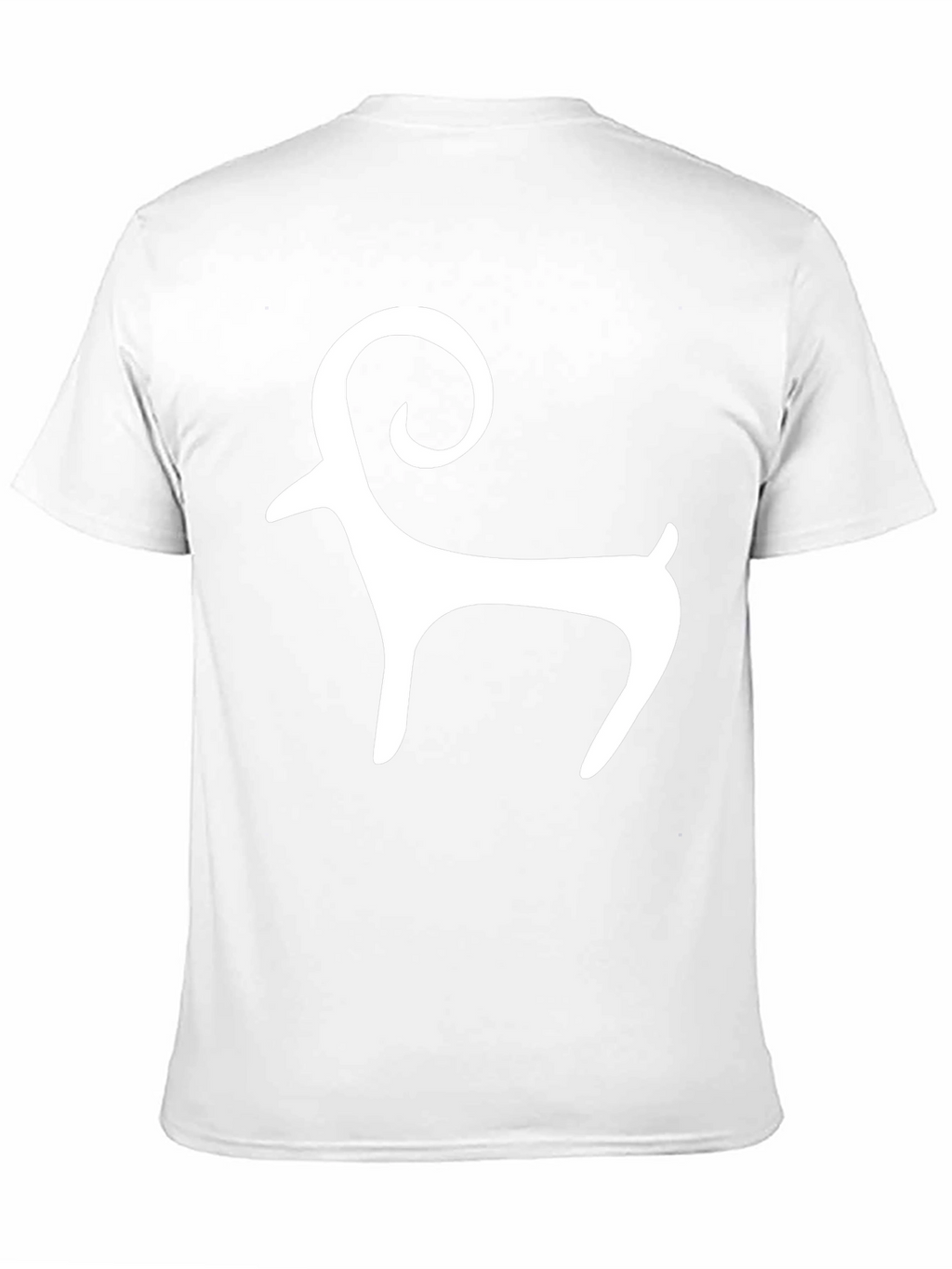 Black Tee with White Ram Graphic