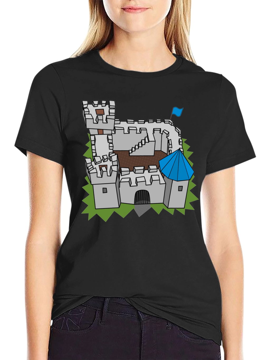 Castle Graphic Tee - Medieval Fortress Design