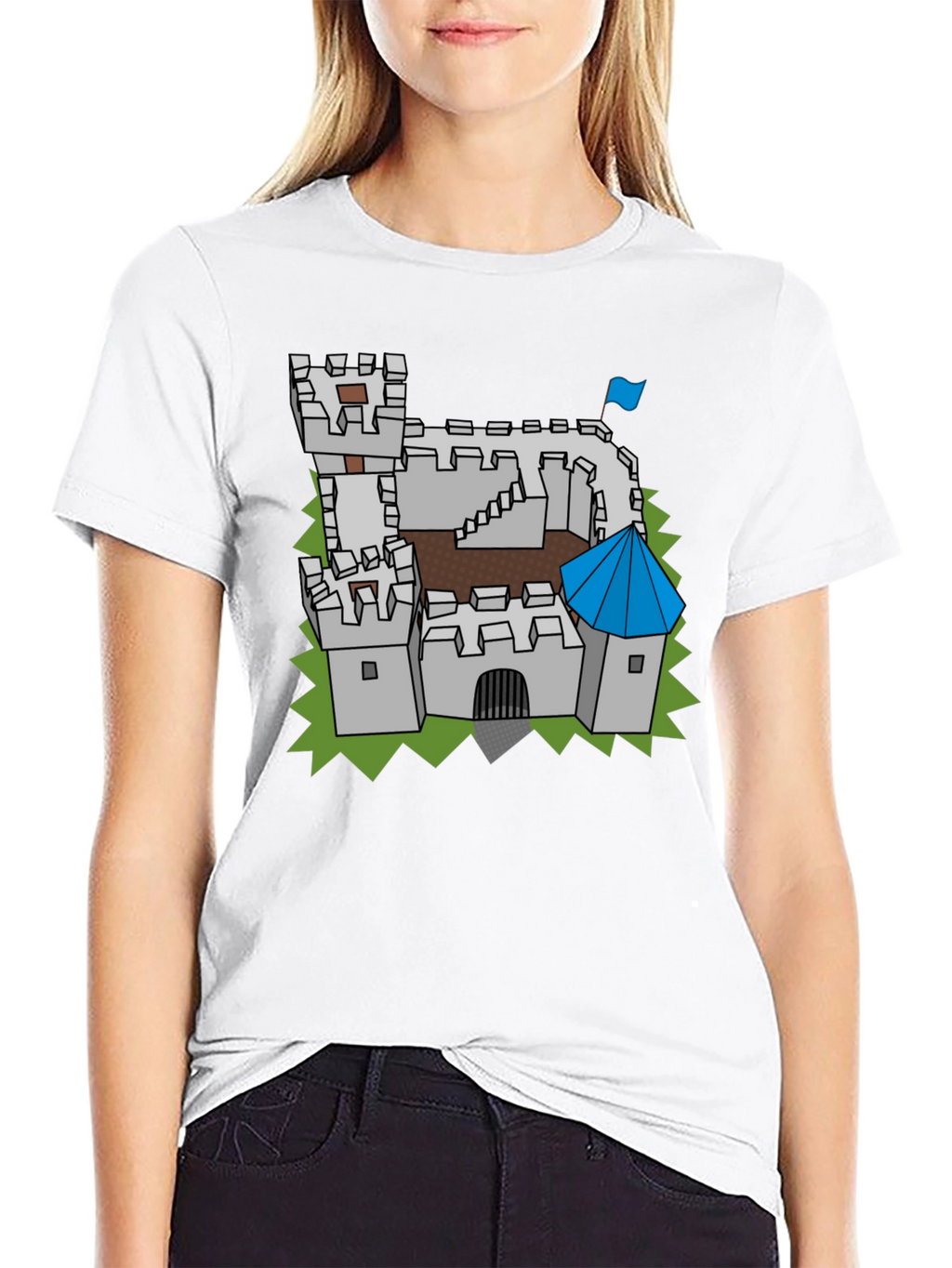 Castle Graphic Tee - Medieval Fortress Design