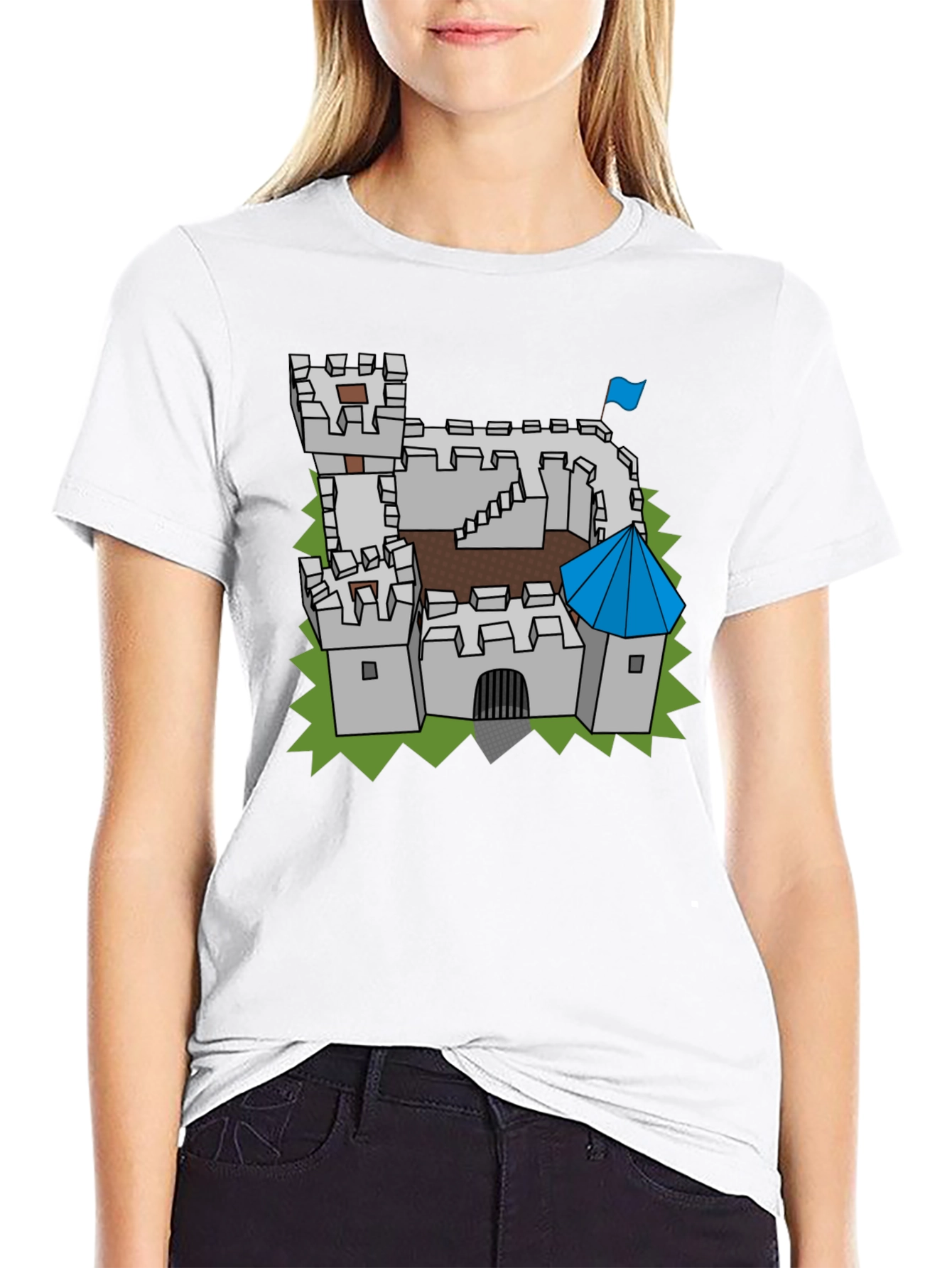 Castle Graphic Tee - Medieval Fortress Design