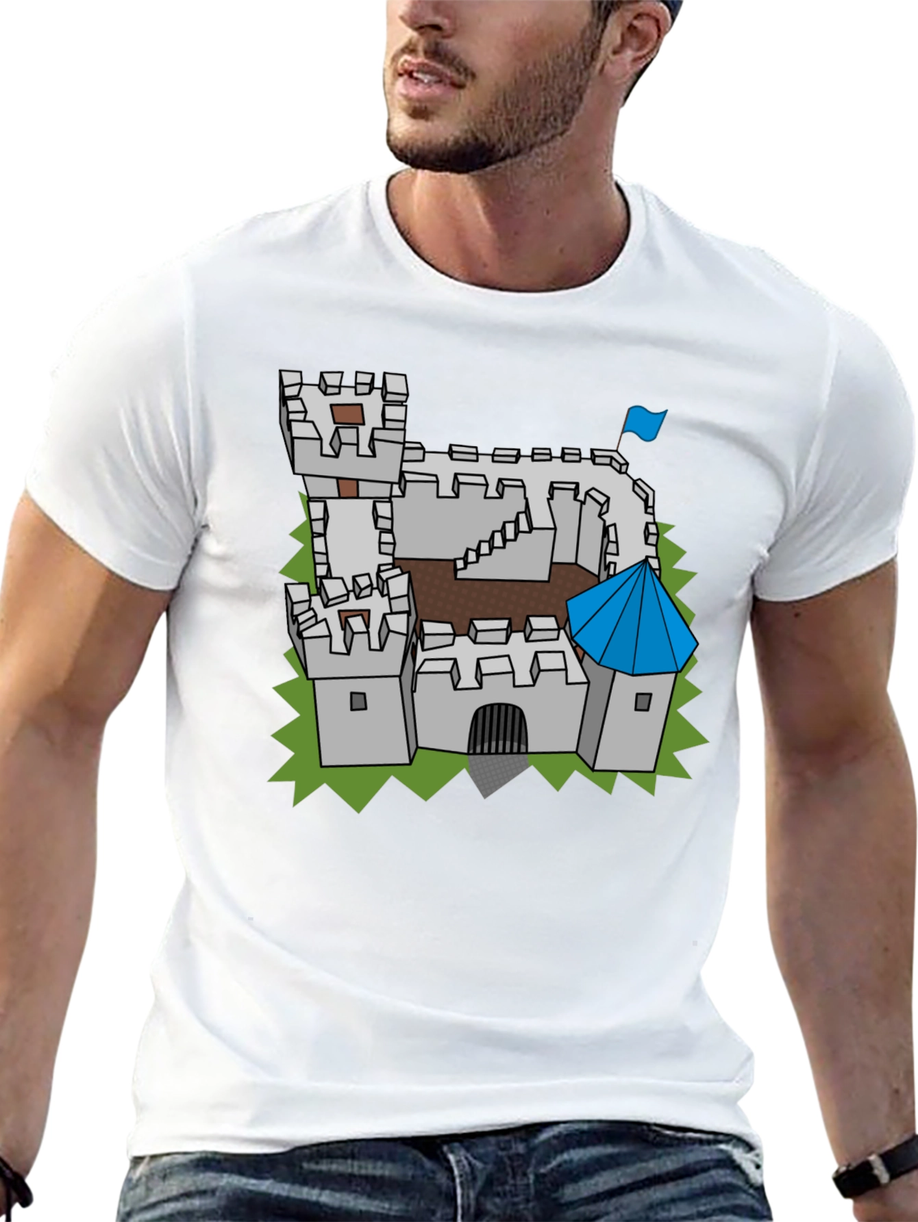 Castle Graphic Tee - Medieval Fortress Design