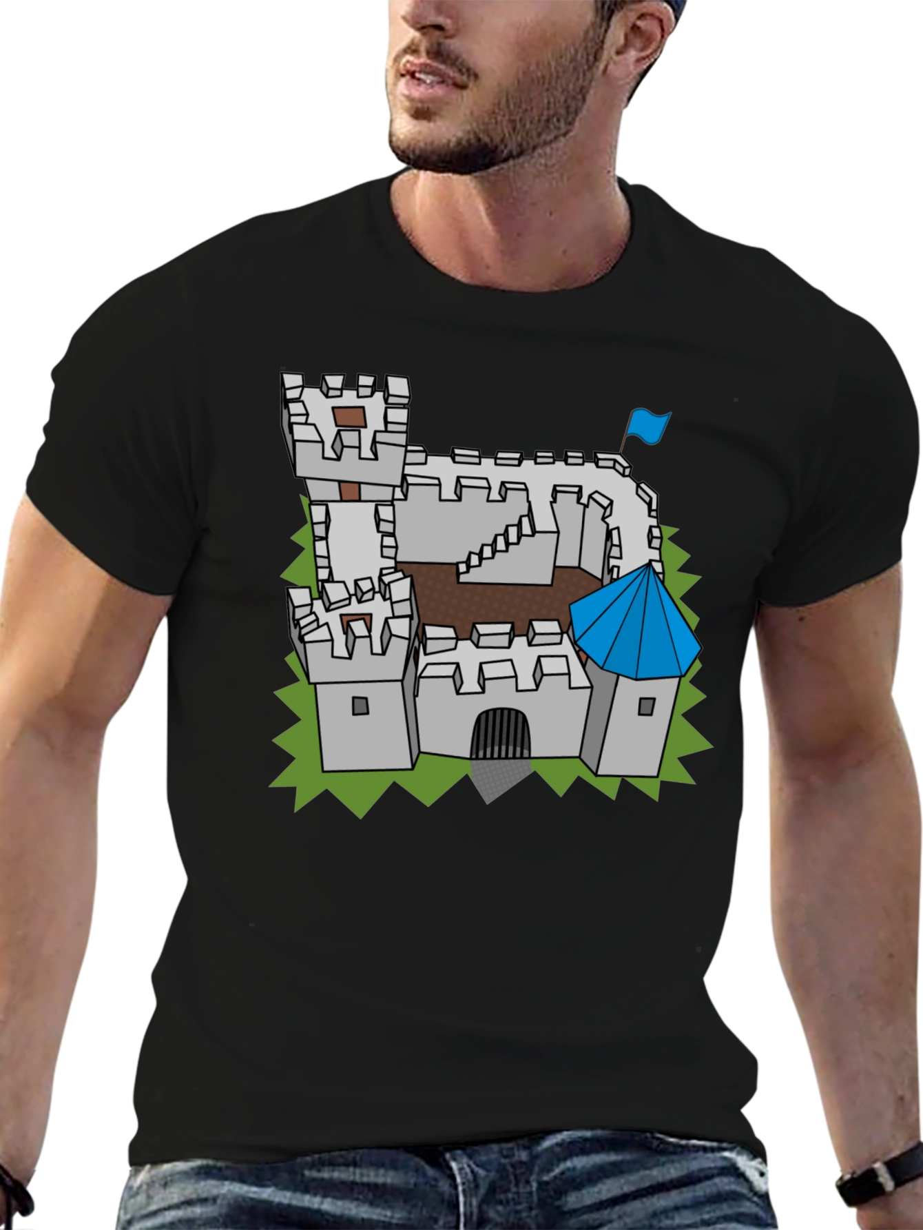 Castle Graphic Tee - Medieval Fortress Design