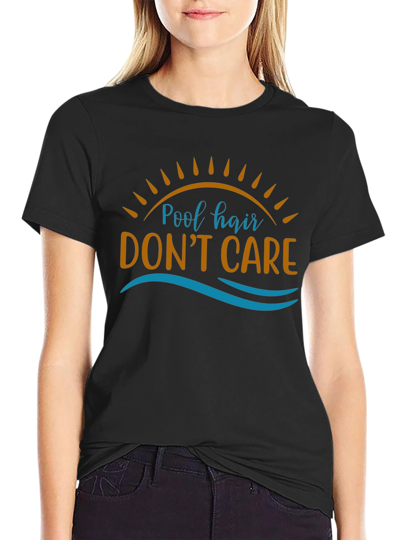 Pool Hair Dont Care Graphic Tee - Summer Vibes