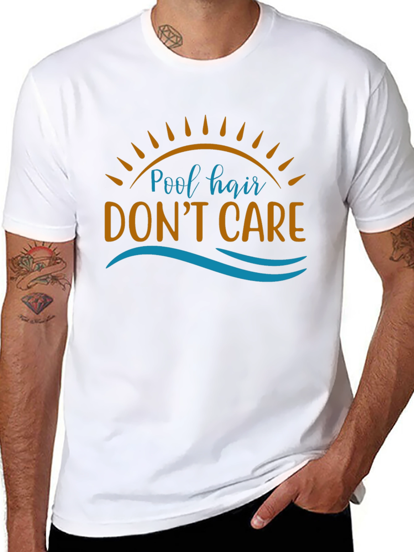 Pool Hair Dont Care Graphic Tee - Summer Vibes