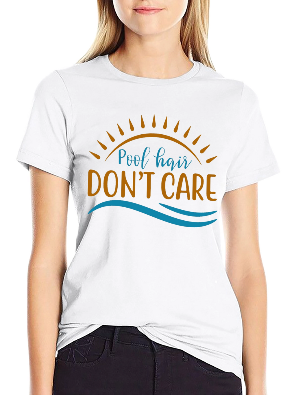 Pool Hair Dont Care Graphic Tee - Summer Vibes