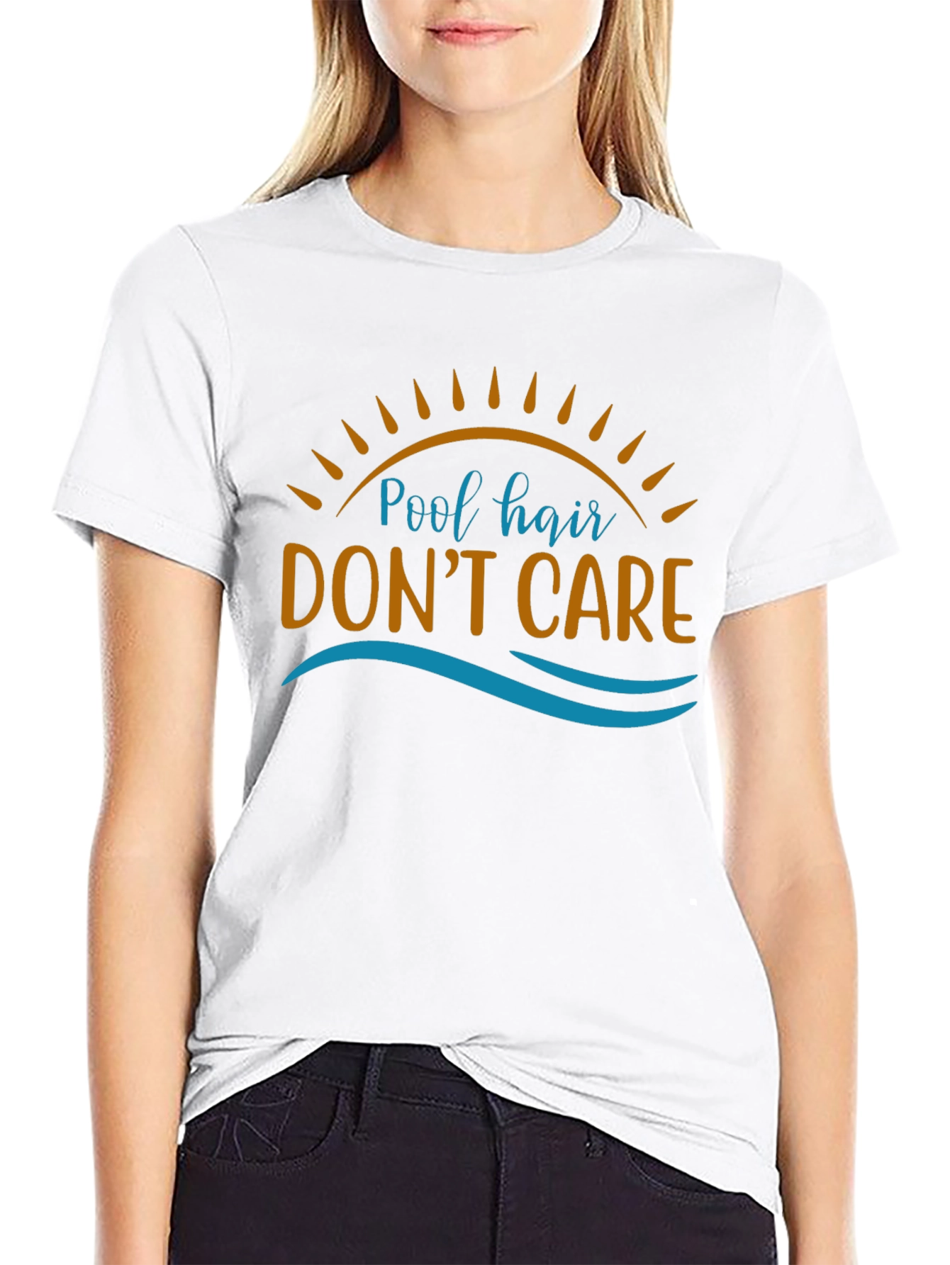 Pool Hair Dont Care Graphic Tee - Summer Vibes
