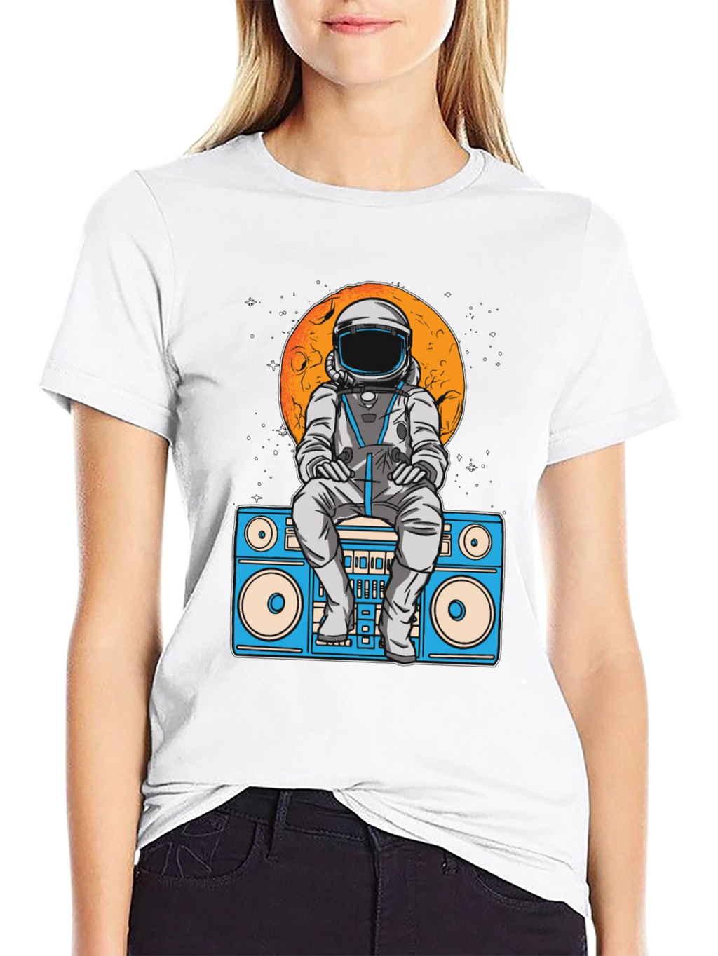 Astronaut Boombox Graphic Tee