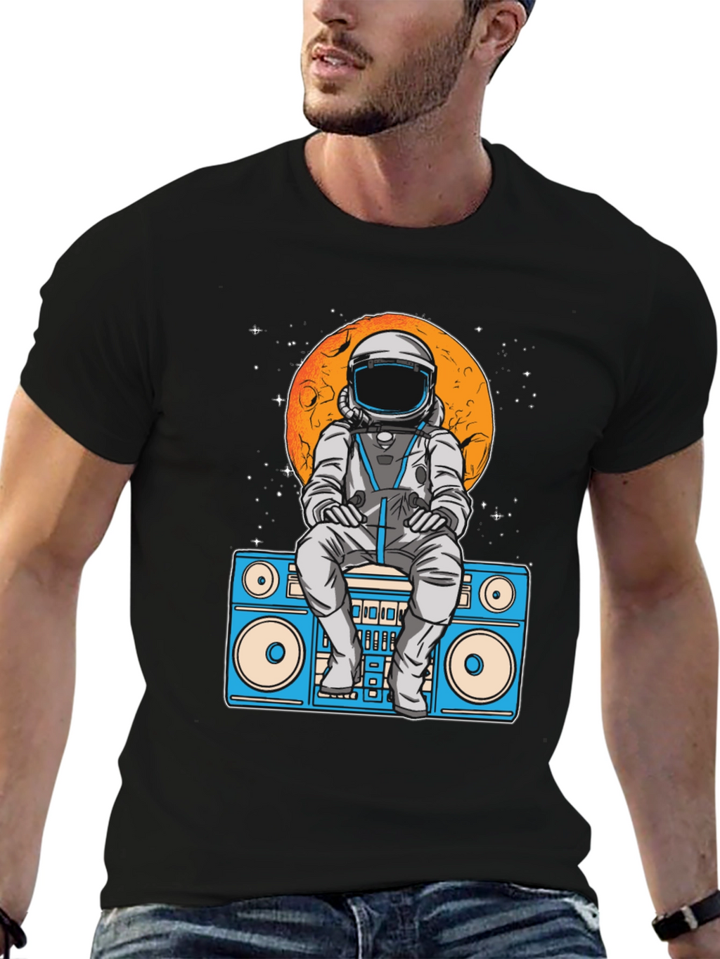 Astronaut Boombox Graphic Tee